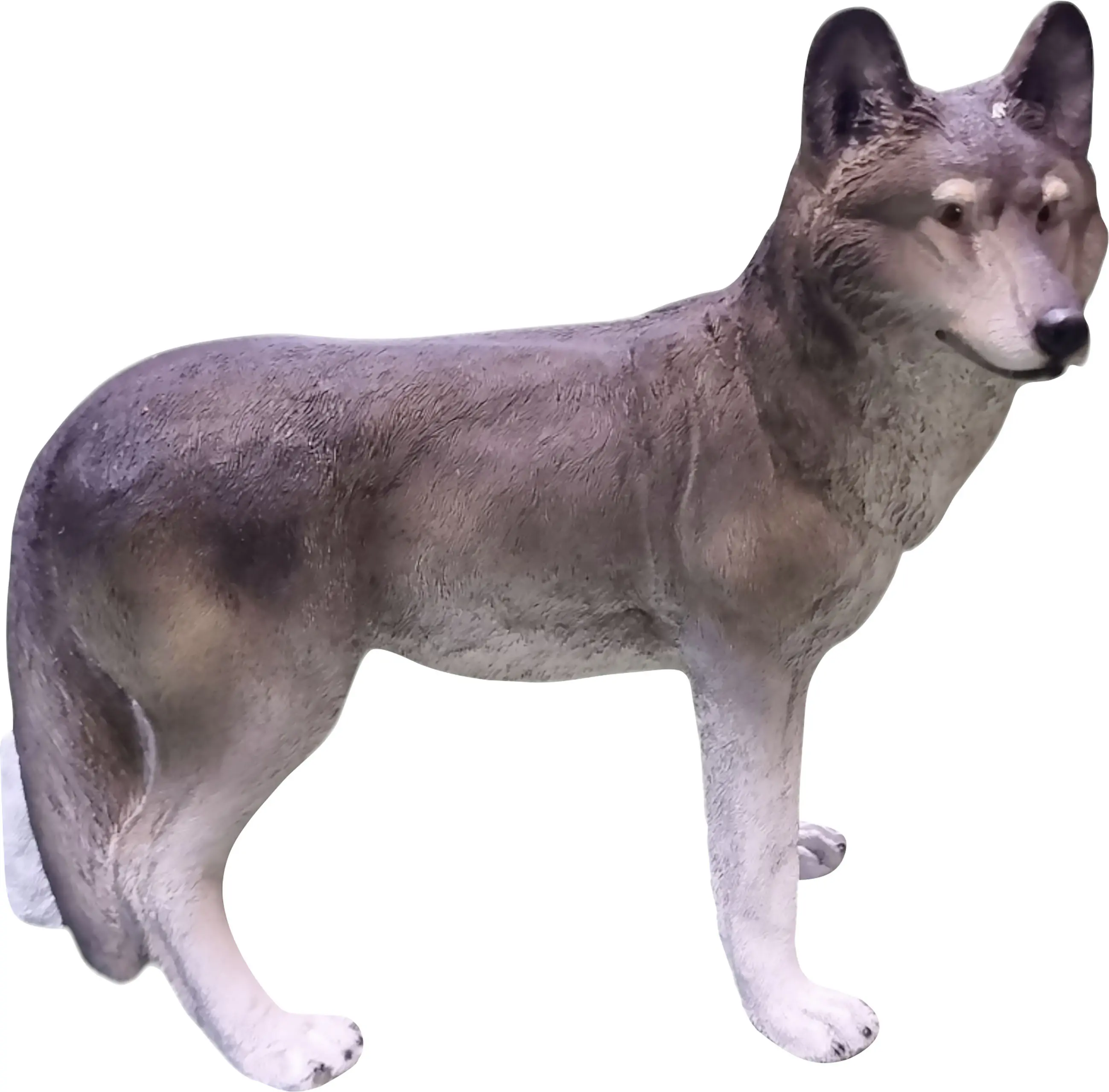 Dekofigur Wolf stehend 62 cm bunt