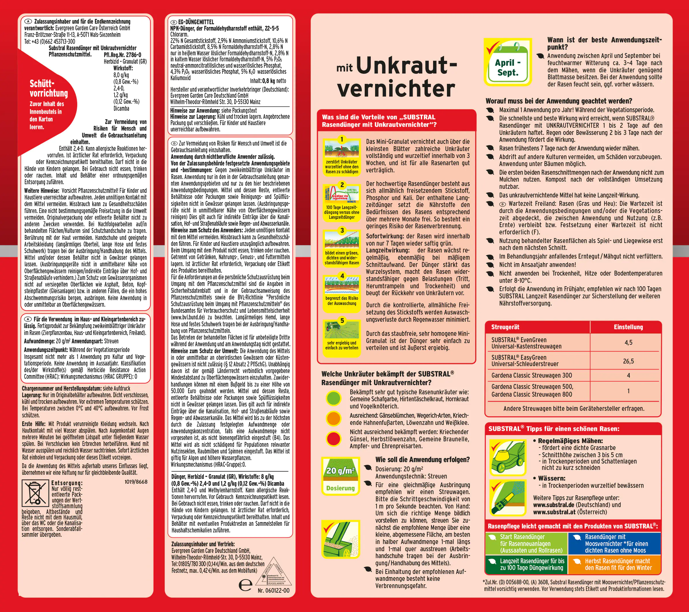 Substral Rasendünger mit Unkrautvernichter für 250 m² 5 kg