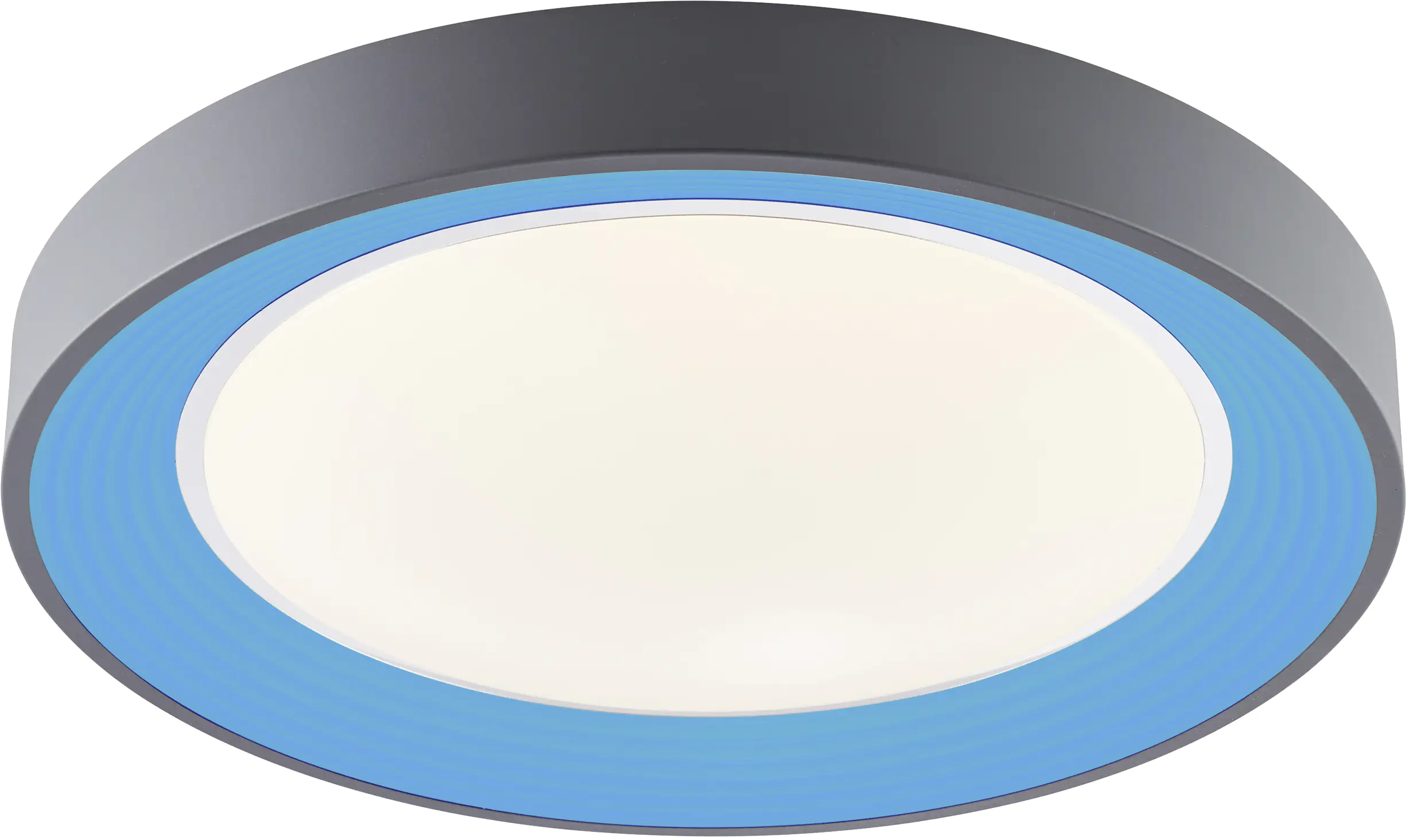 Brilliant LED Wand-Deckenleuchte Katia weiß, grau, mit Fernbedienung