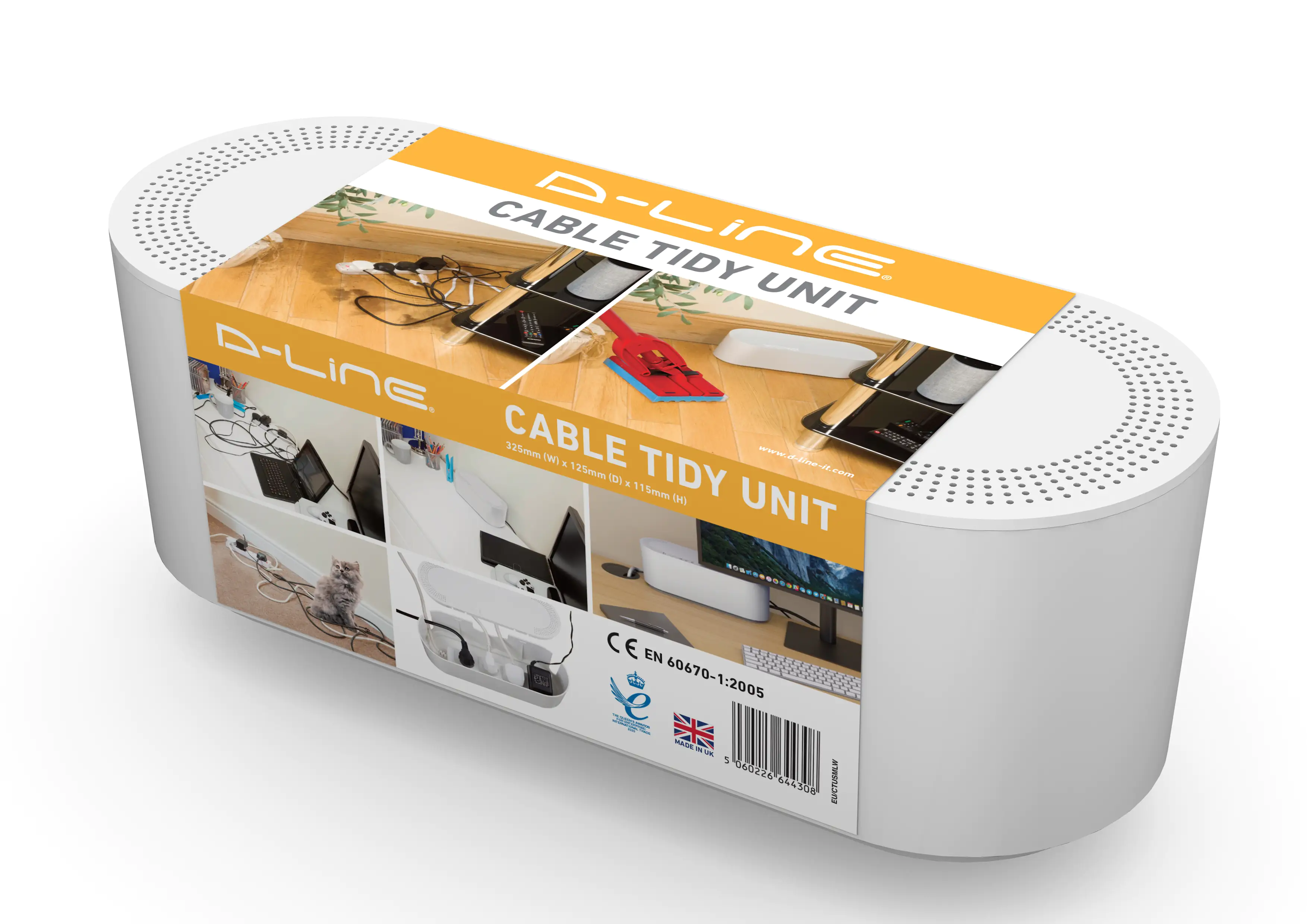 5060226644308 D-Line Kabelbox klein weiß