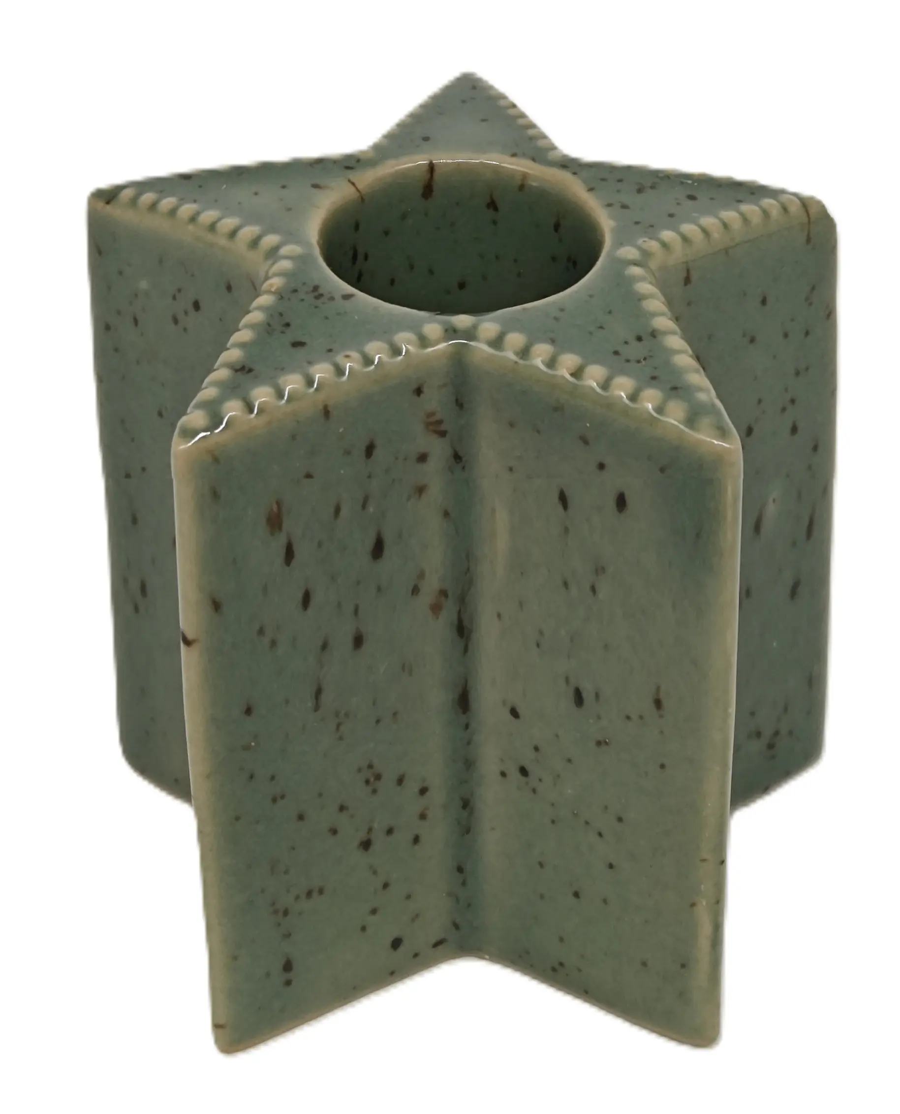 TrendLine Kerzenhalter Stern 6,2 x 6,9 cm grün