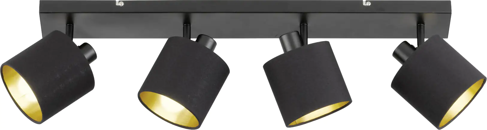 Reality Leuchten 4er Balken Tommy schwarz/gold Reality Leuchten 4er Balken Tommy schwarz/gold