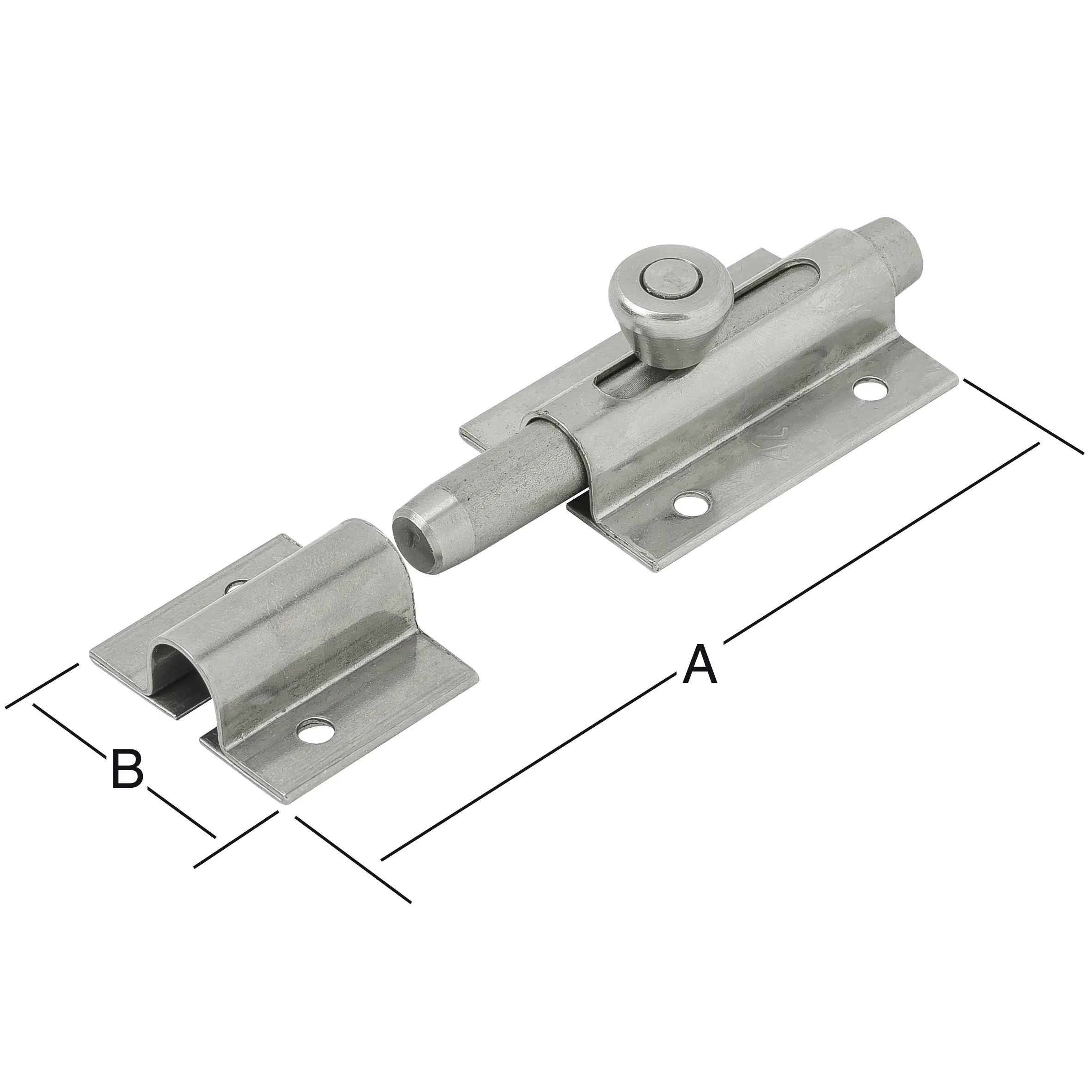 Vormann Bolzen-Knopfriegel 36 x 80 mm