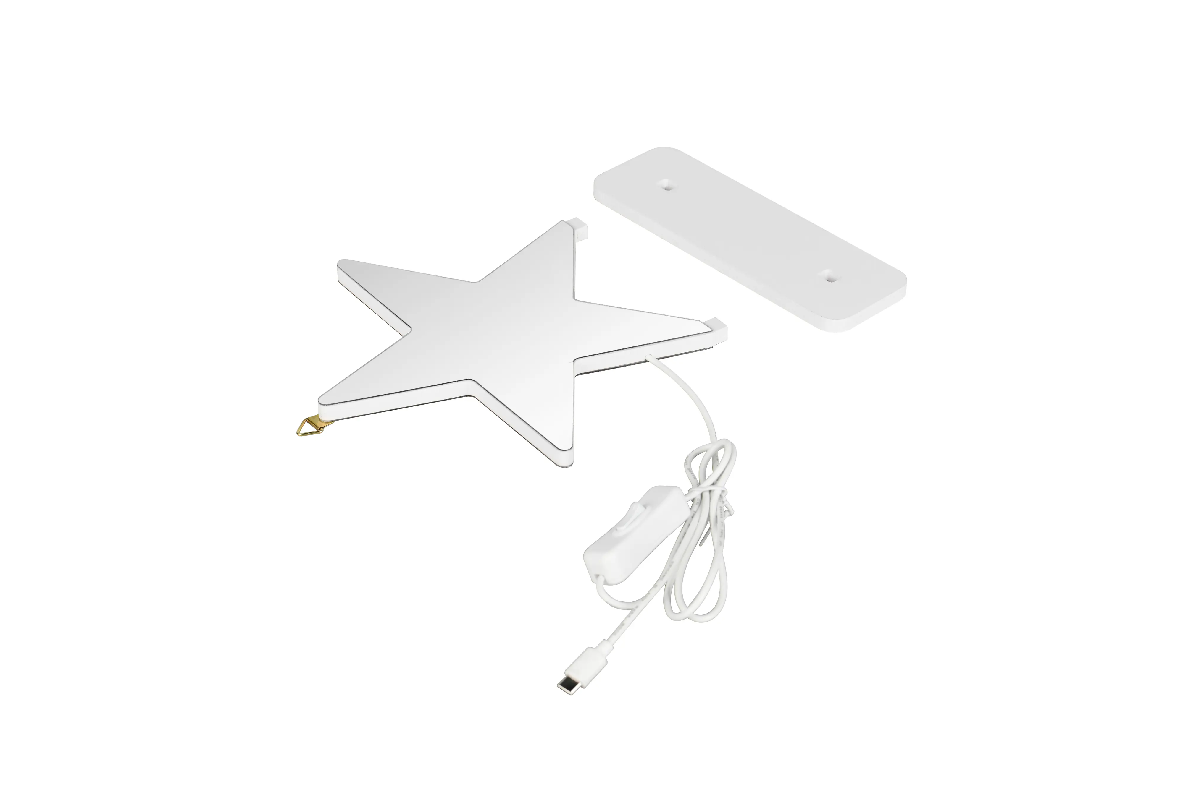 Reality LED-Wandleuchte Etoile weiß USB-C-Anschluss