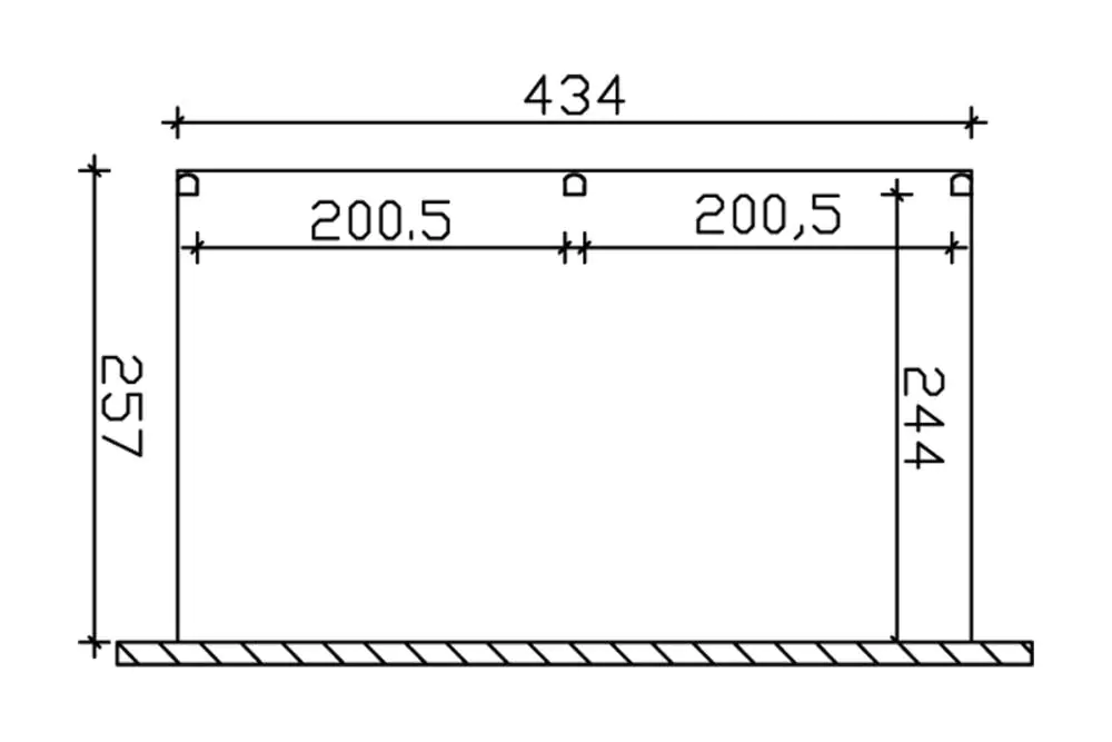 SKAN HOLZ Terrassenüberdachung Garda 434 x 257 cm Aluminium Weiß