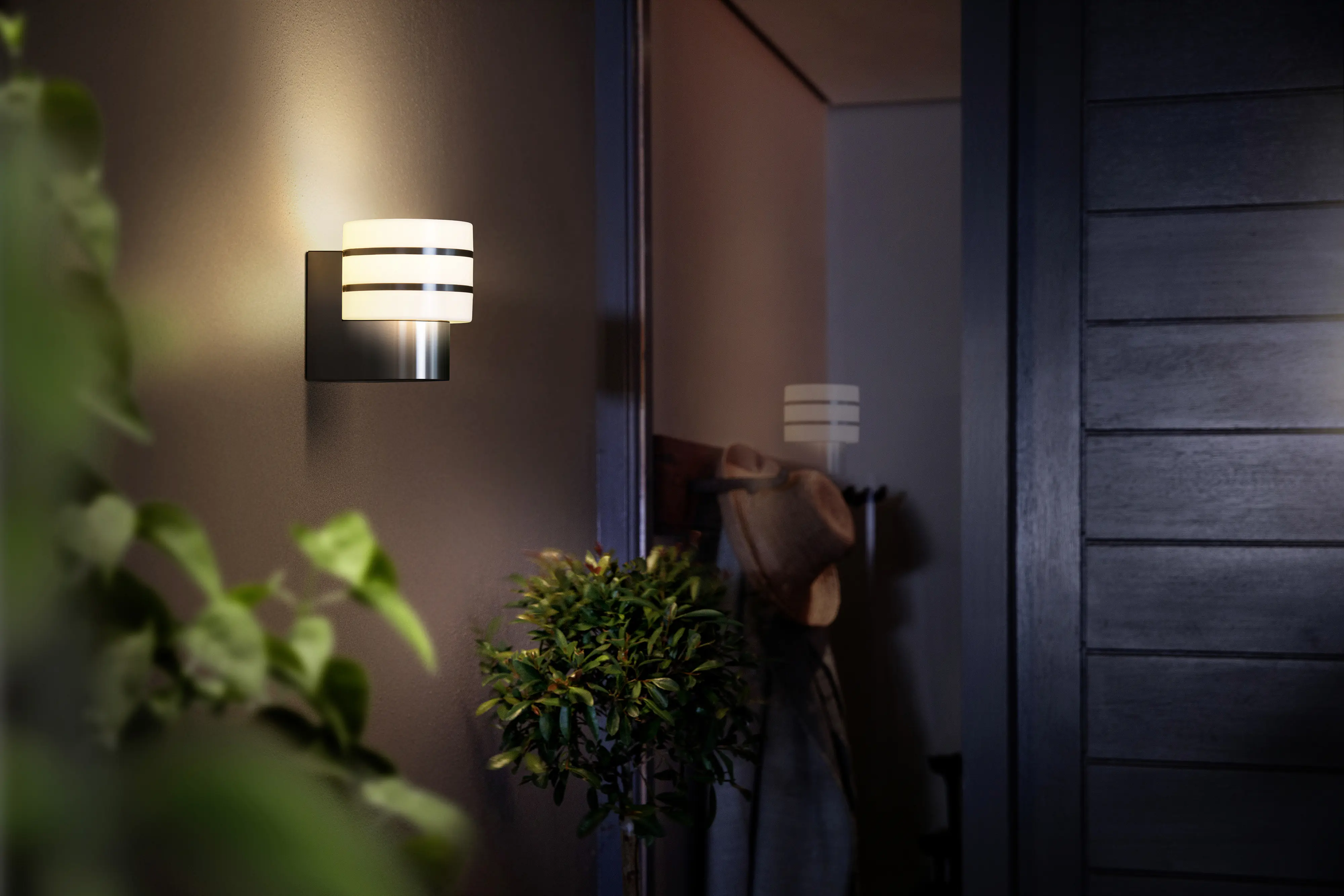Philips Hue LED Außen-Wandleuchte White Tuar edelstahl warmweiß