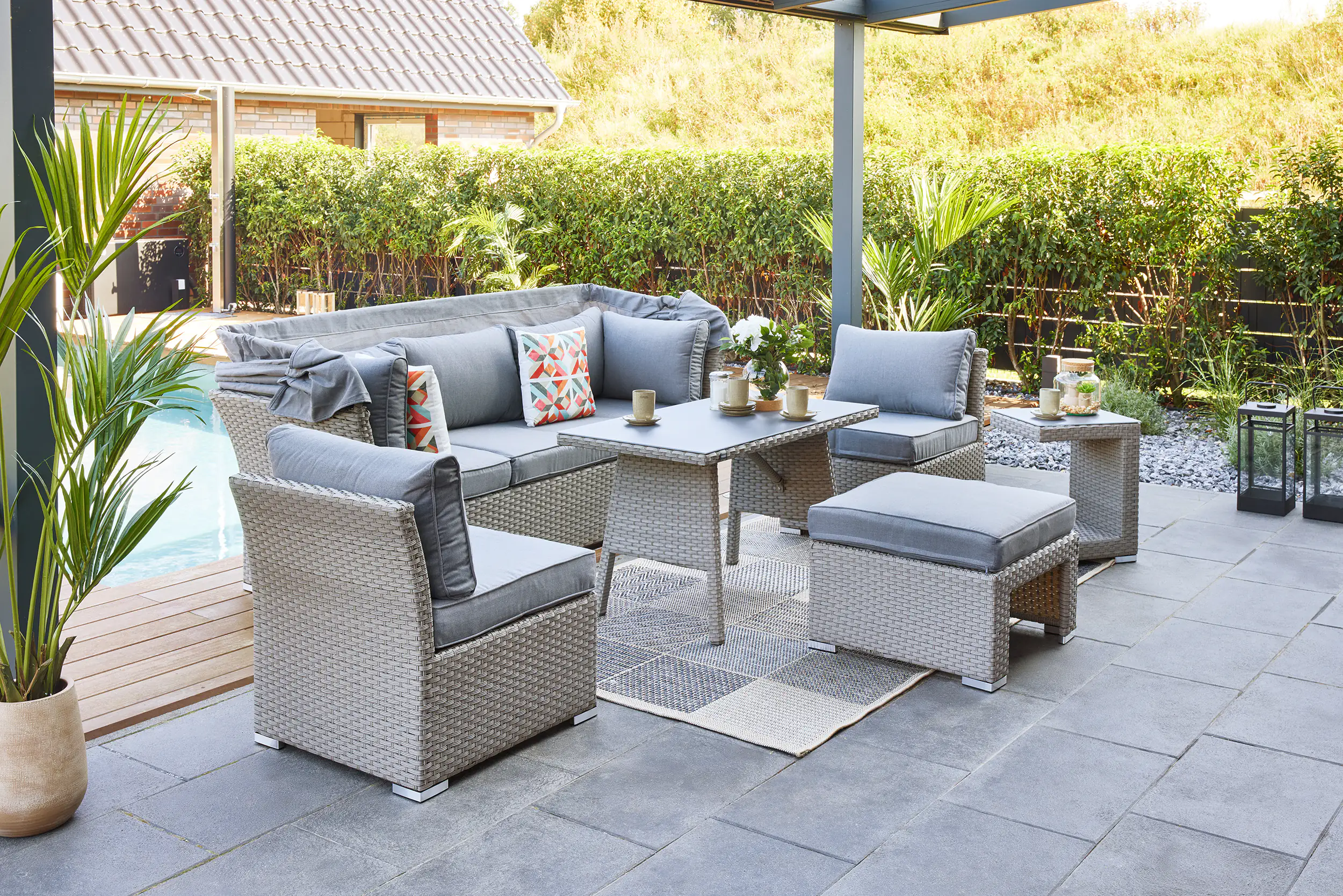 4333692867603_07 Primaster Dining Lounge Möbelset Torreon Relax, variabel stellbar