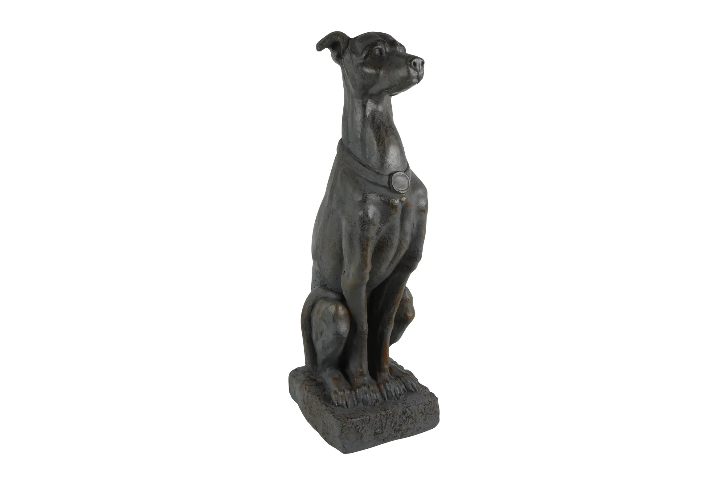 Dekofigur Hund Teddy sitzend 36 x 80 cm braun