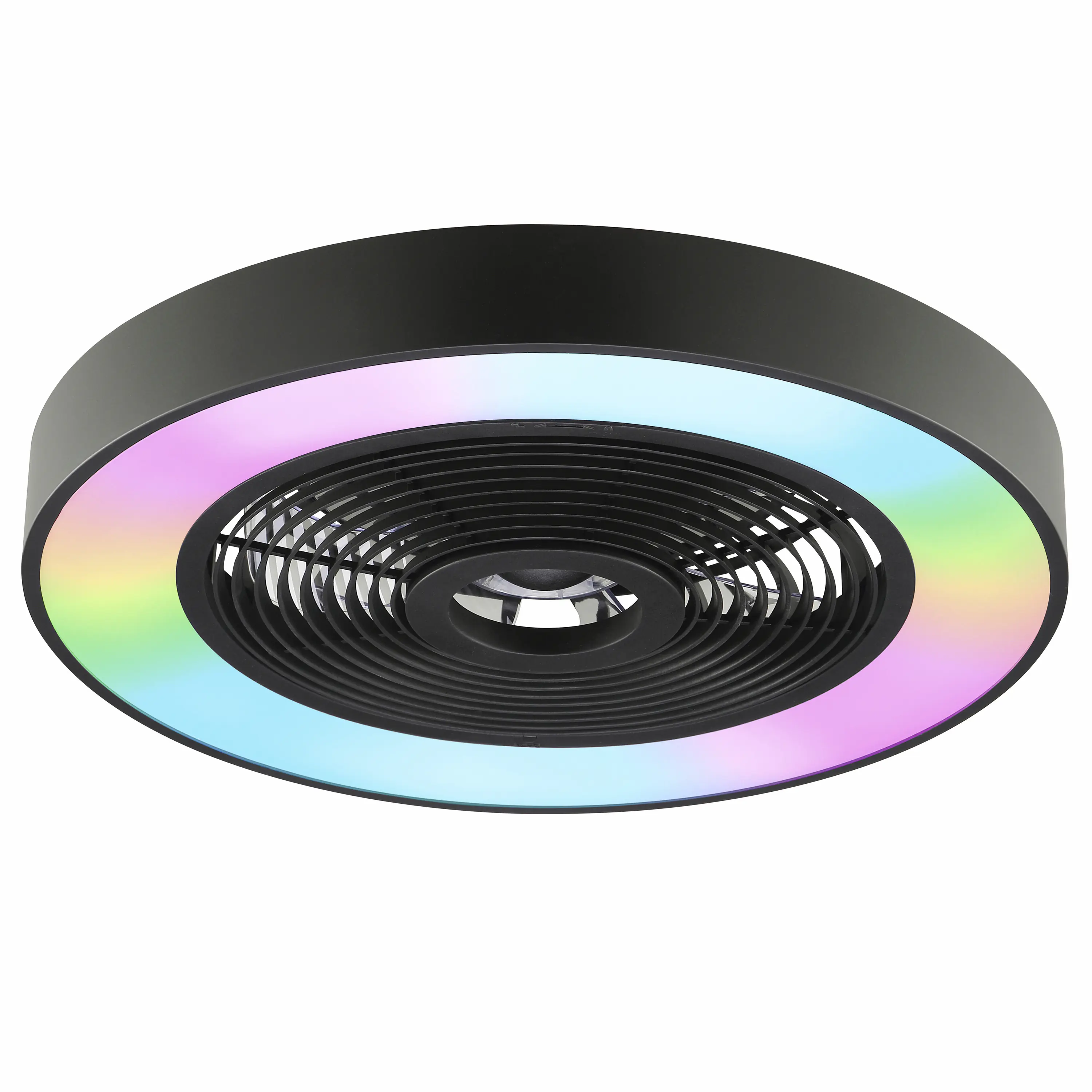 Briliant LED Deckenleuchte Catania mit Ventilator 40W RGB schwarz