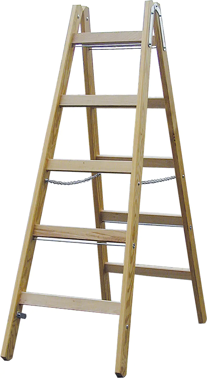 Stabilo Sprossen-Doppelleiter Holz 2 x 5 Sprossen Stabilo Sprossen-Doppelleiter Holz 2 x 5 Sprossen