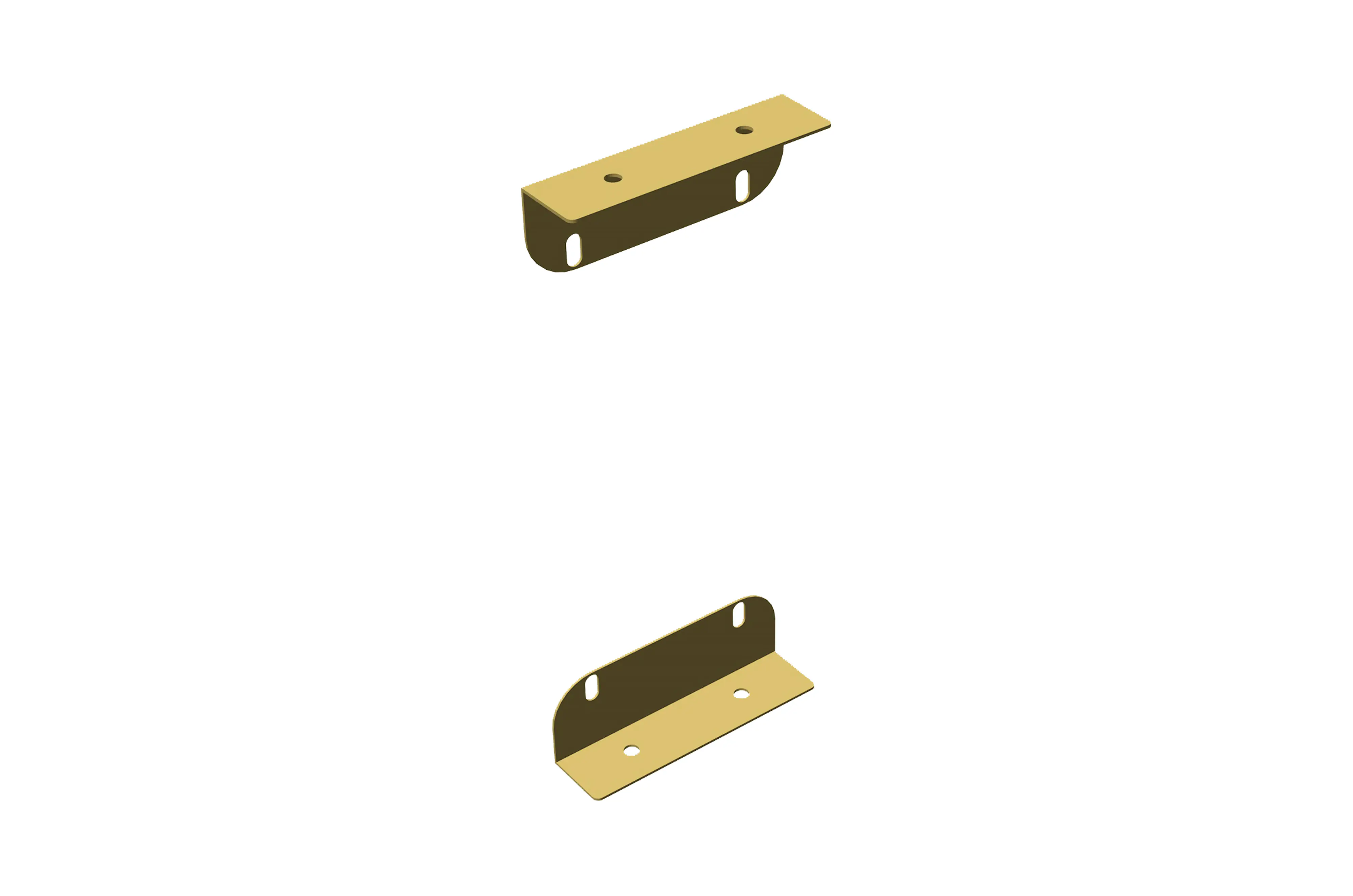 Neuhofer Metallwinkel für Raumtrenner 8,8 x 5,3 cm beige 6 Stück