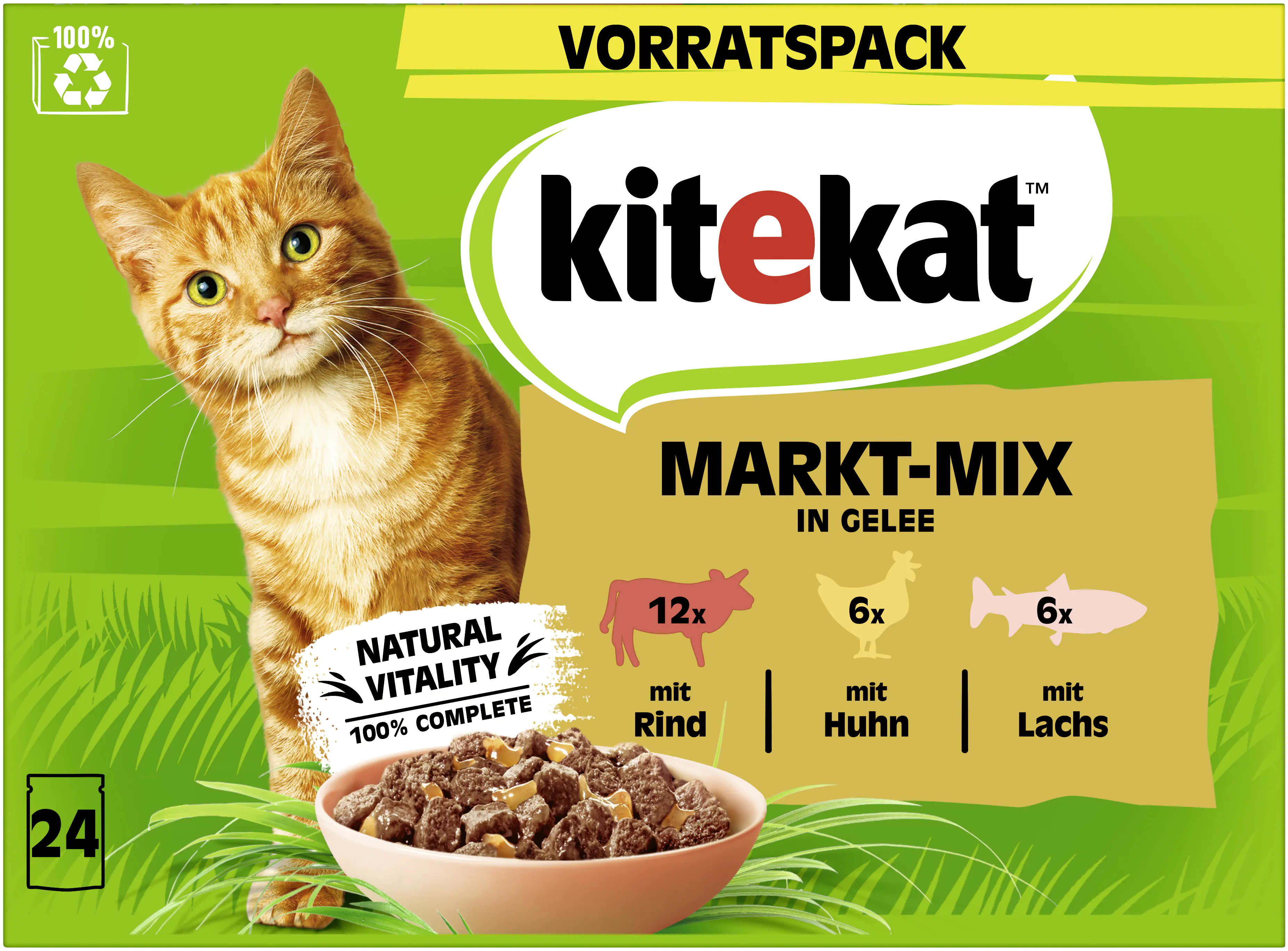 Kitekat Markt-Mix in Gelee Multipack Vorratspack 24x85 g Kitekat Markt-Mix in Gelee Multipack Vorratspack 24x85 g