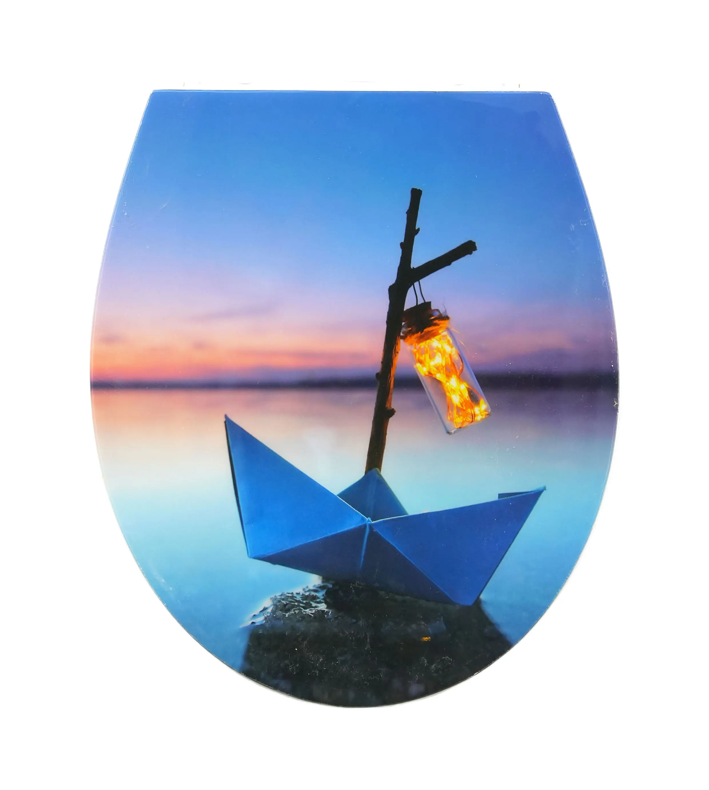 Primaster WC-Sitz mit Absenkautomatik Papierboot weiß