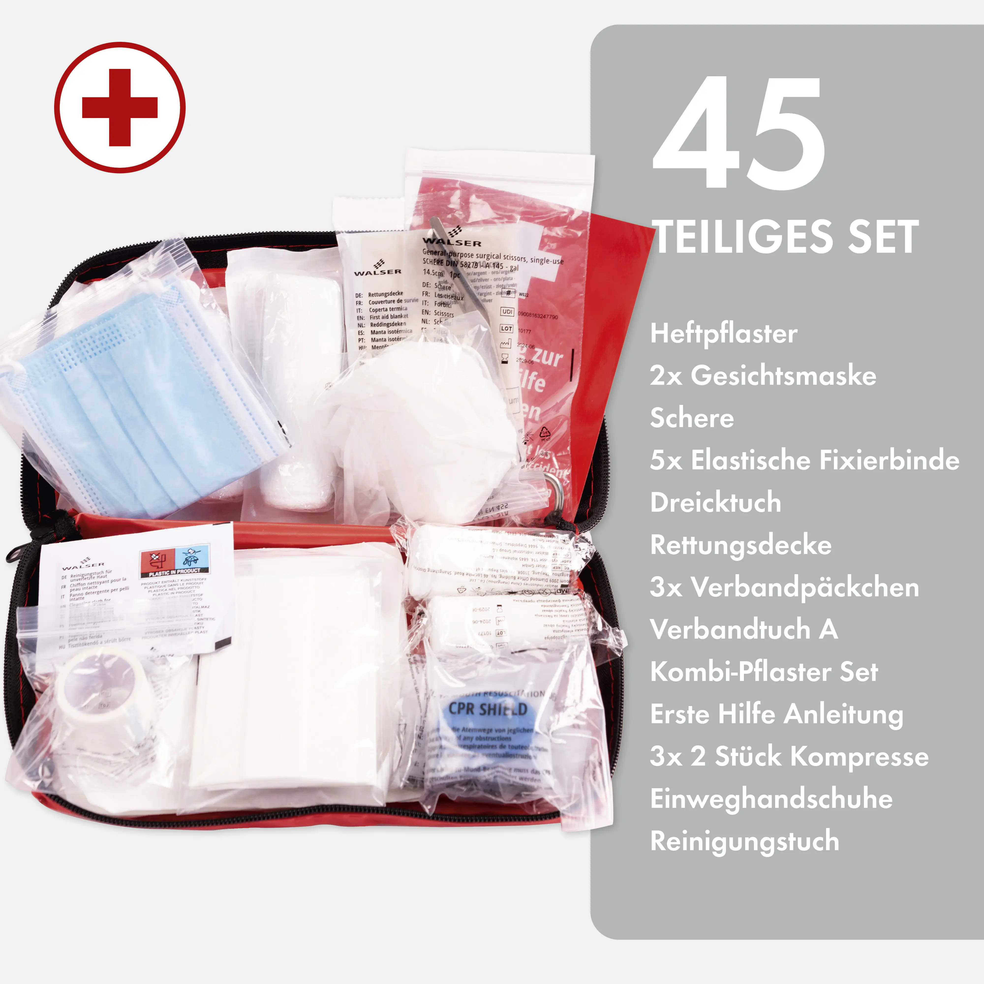 Walser KFZ Verbandstasche DIN 13164:2022 
