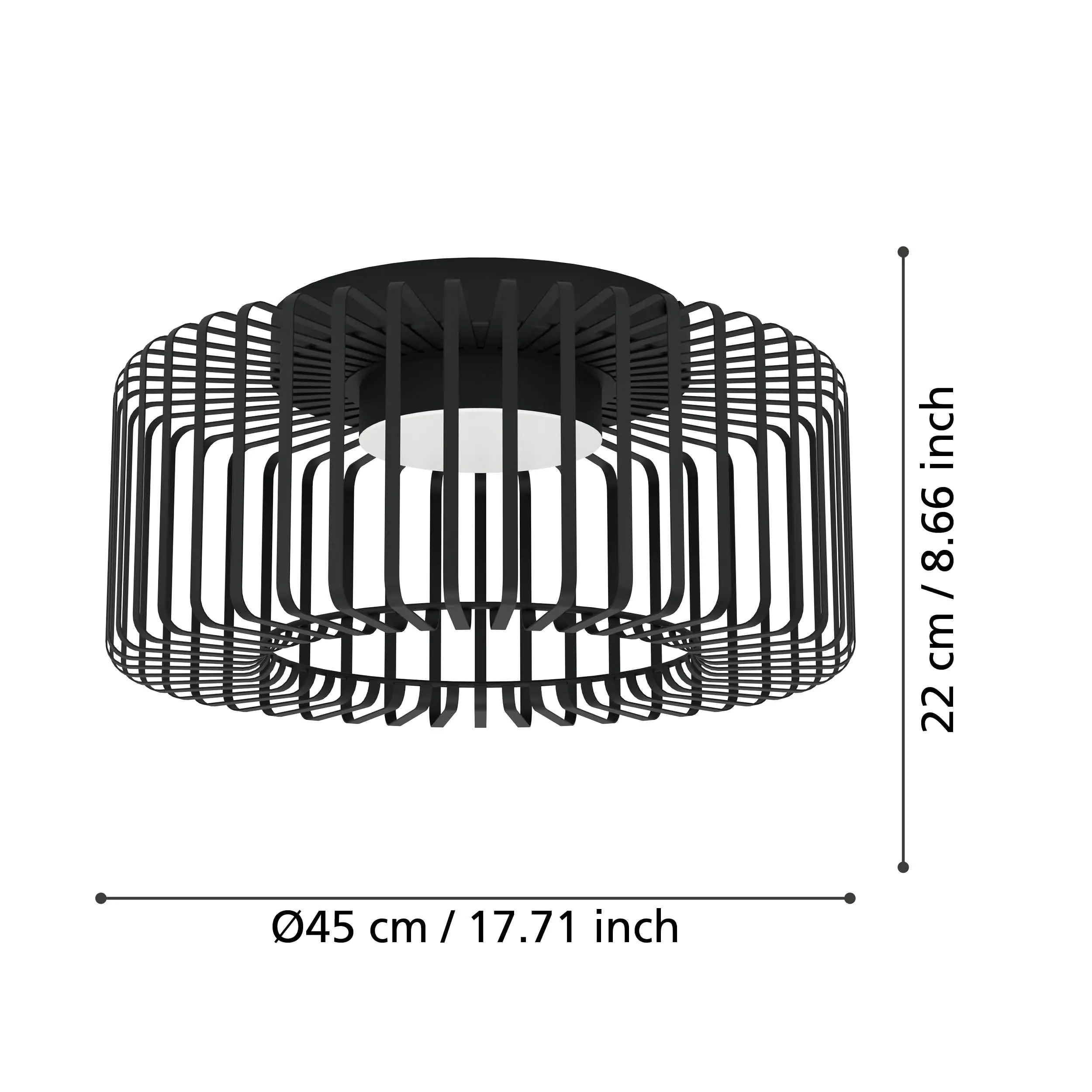 Eglo Connect LED Deckenleuchte Ginestrone-Z schwarz Ø 45 cm Eglo Connect LED Deckenleuchte Ginestrone-Z schwarz Ø 45 cm