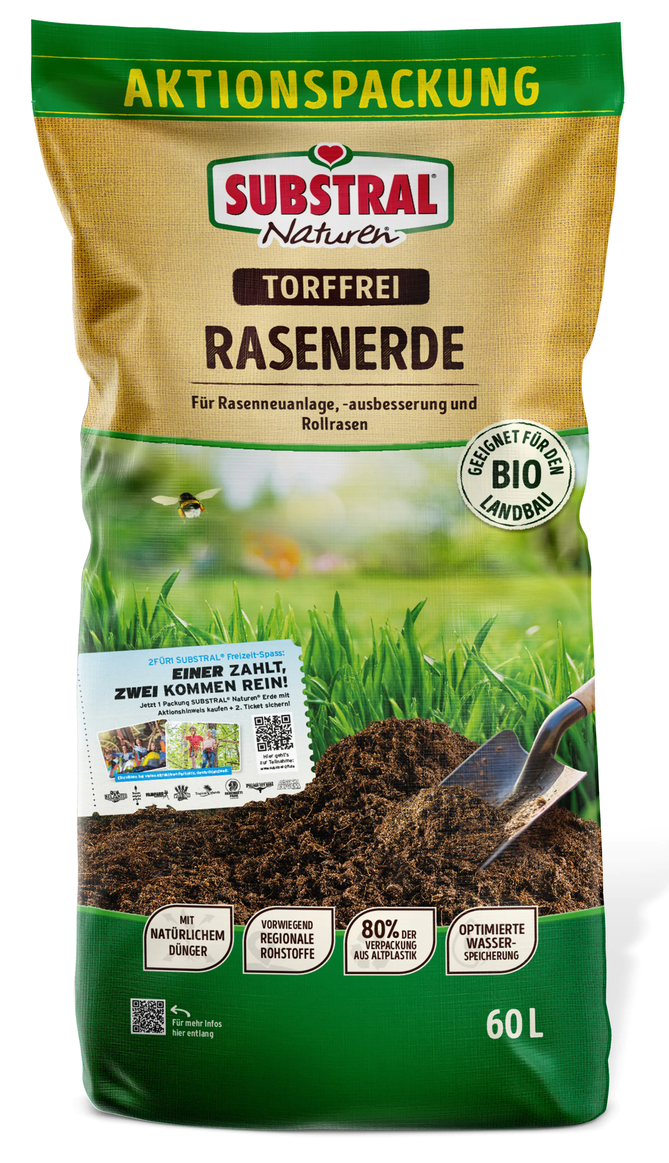 Substral Naturen Rasenerde 60 L Aktionspackung torffrei Substral Naturen Rasenerde 60 L Aktionspackung torffrei
