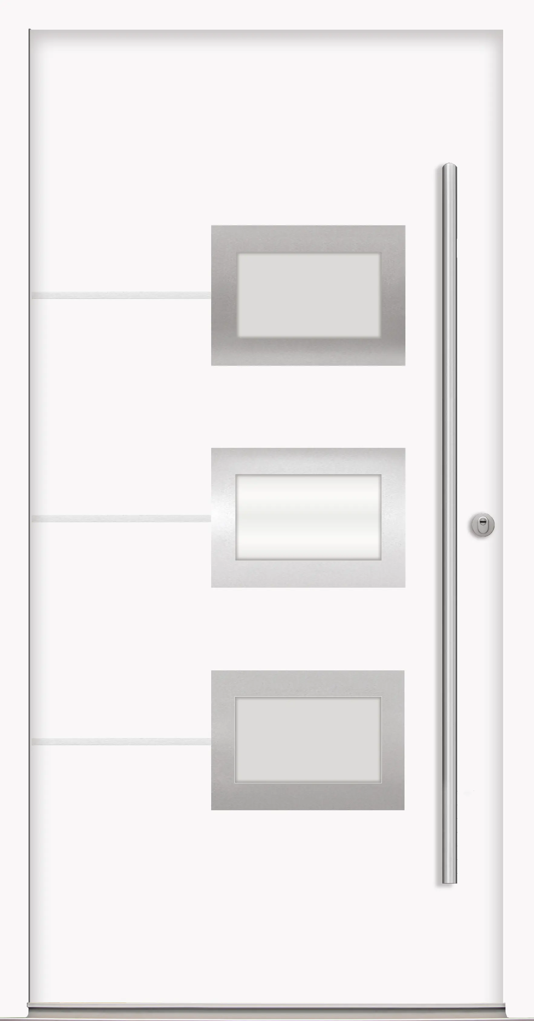 Splendoor Haustür Passivedoor Premium B03 RC2 Weiß DIN Rechts 110 x 210 cm