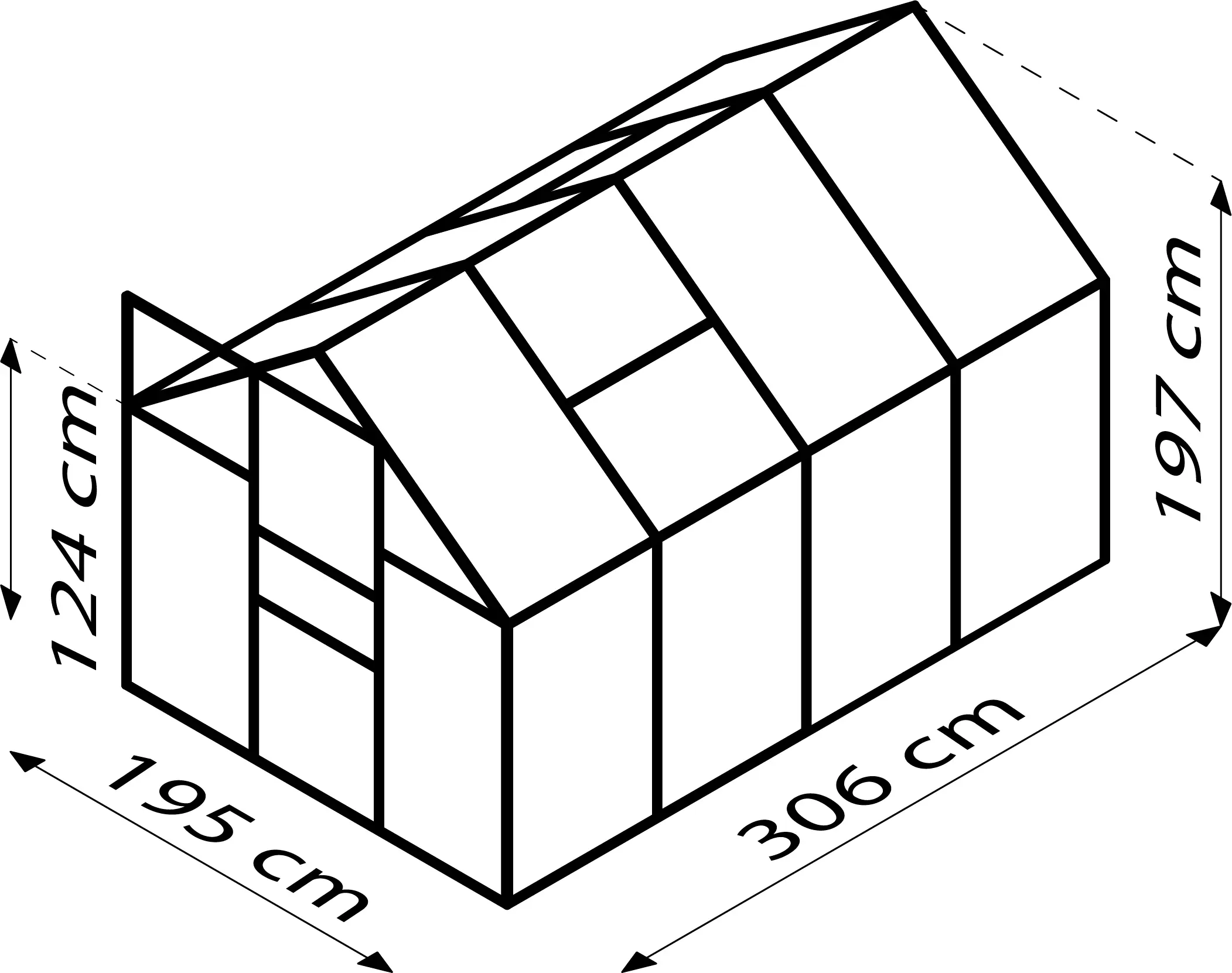 Vitavia Gewächshaus Calypso 5800 192 x 302 cm 4 mm HPK