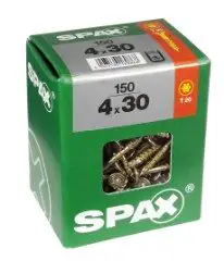 Spax Universalschrauben 4.0 x 30 mm TX 20 - 150 Stk. Spax Universalschrauben 4.0 x 30 mm TX 20 - 150 Stk.