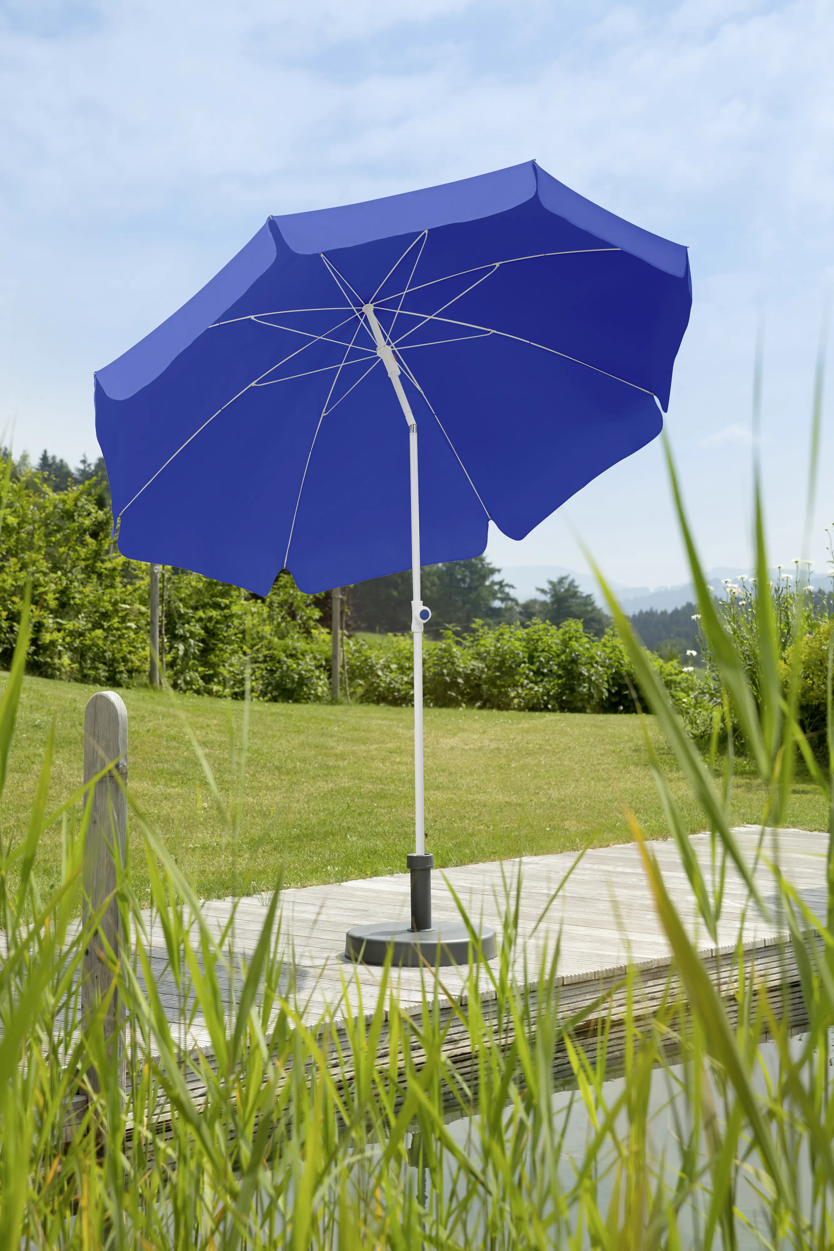 Schneider Sonnenschirm Ibiza blau Ø 240 cm