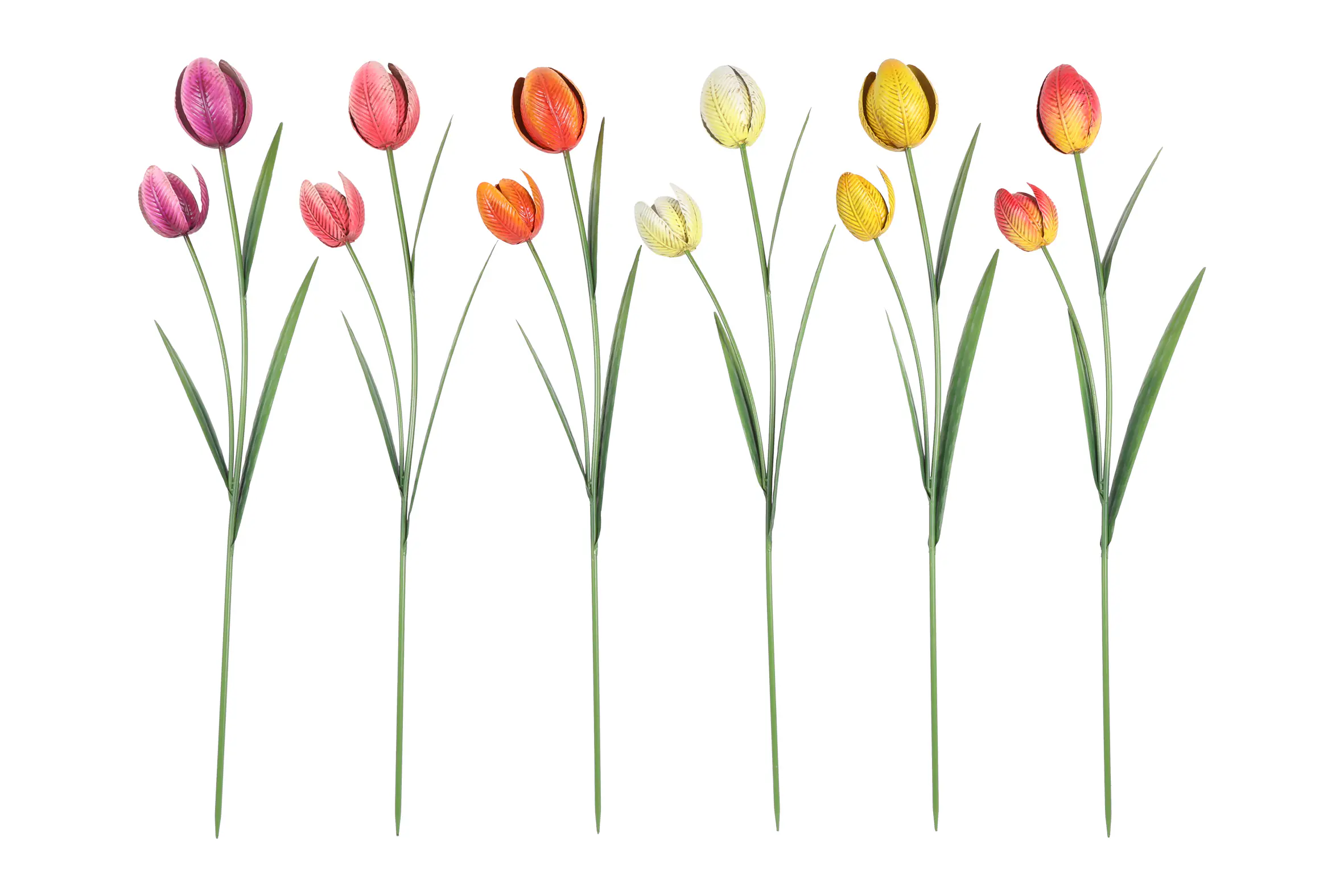 Flamingo Gartenstecker Tulipa Metall 26 x 100 cm mehrfarbig