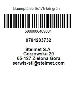 Baumpfahl 175 cm, Ø 6 cm, kesseldruckimprägniert