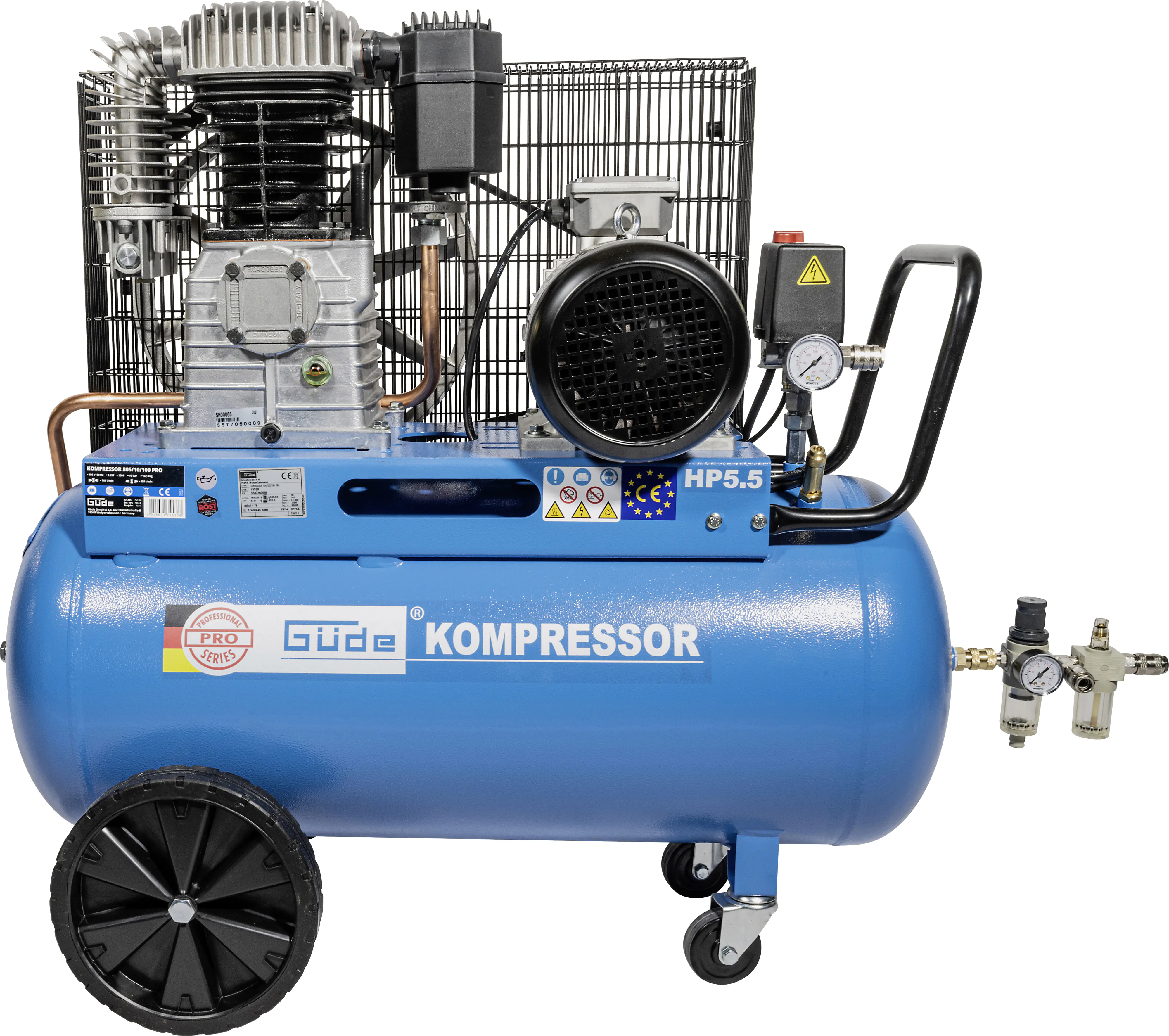 Güde Kompressor 805/10/100 PRO 10 bar 100 l 765 l/min 4 kW Güde Kompressor 805/10/100 PRO 10 bar 100 l 765 l/min 4 kW