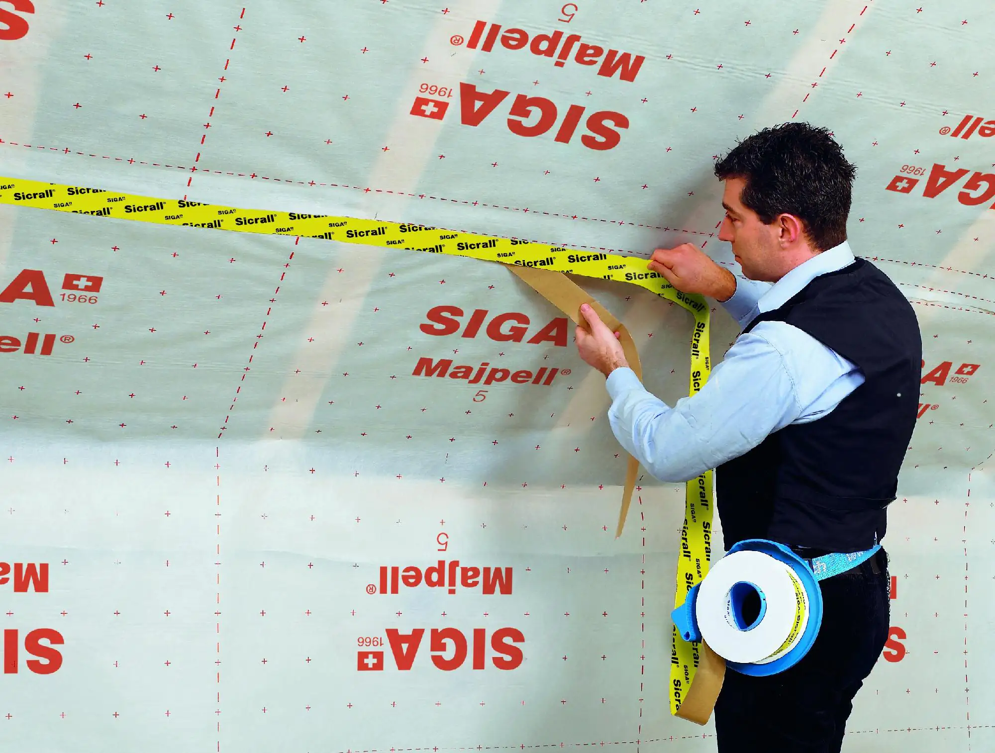 Siga Klebeband Sicrall 40 m x 6 cm gelb