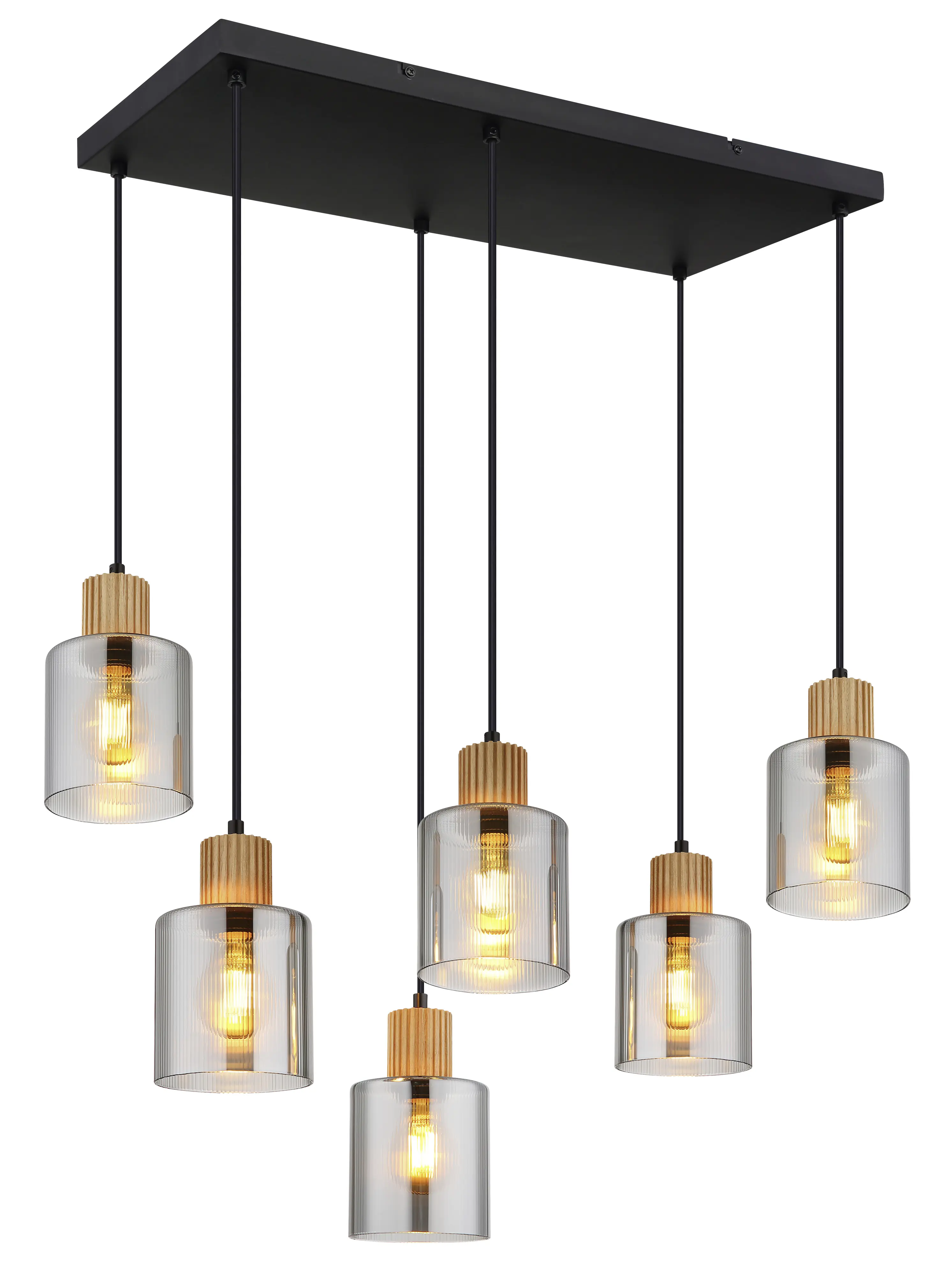 Globo Hängeleuchte Aleidis 67 x 33 x 120 cm L x B x H schwarz matt