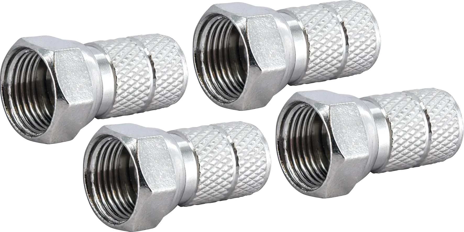 Schwaiger F-Aufdrehstecker 4er-Set (Ø 6,5 mm)