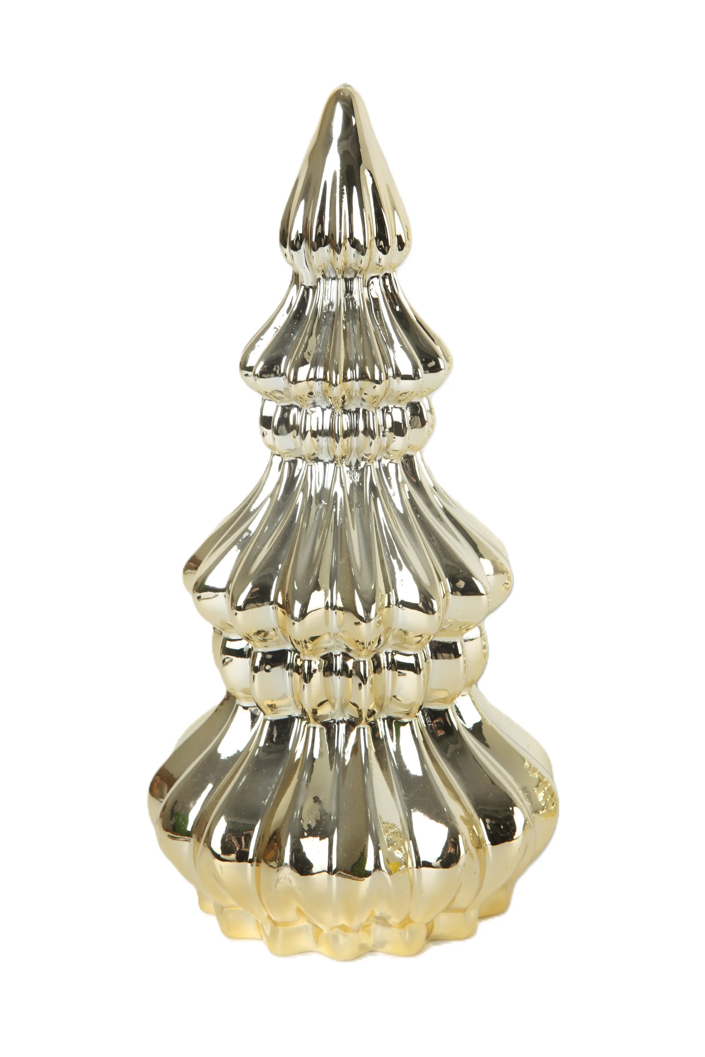 TrendLine Deko Tannenbaum Keramik Ø 13 x 26 cm gold
