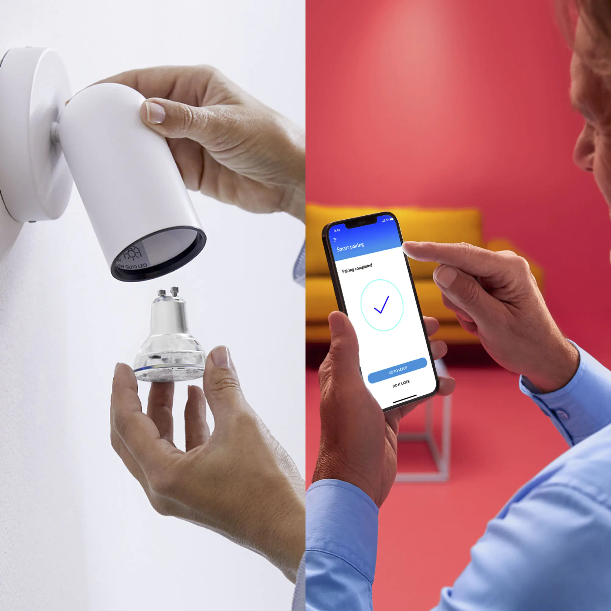 WiZ LED-Leuchtmittel Spot PAR16 GU10 4,7W warmweiß bis kaltweiß smart RGB