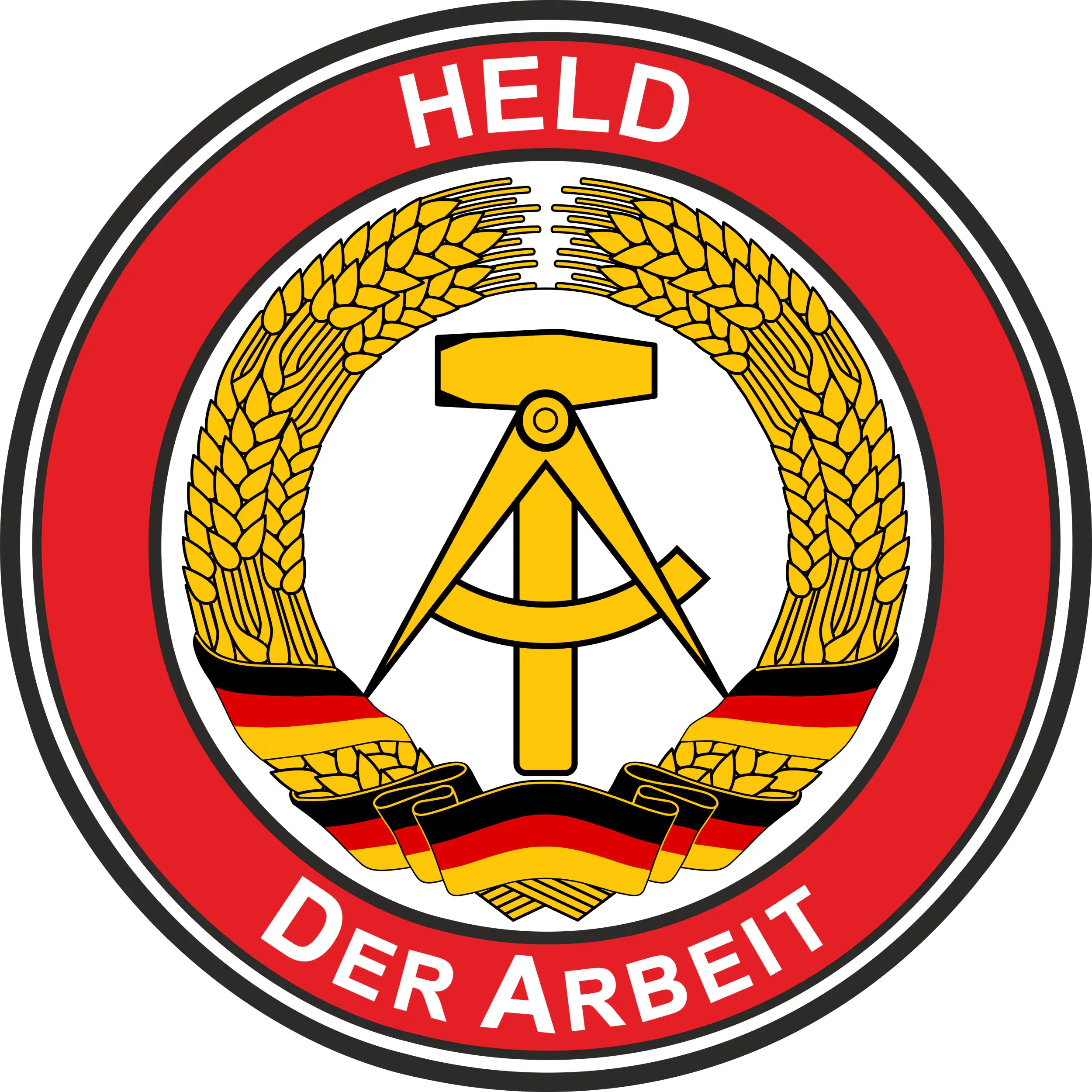 Hermann Schütz Aufkleber Held der Arbeit Ø 60mm