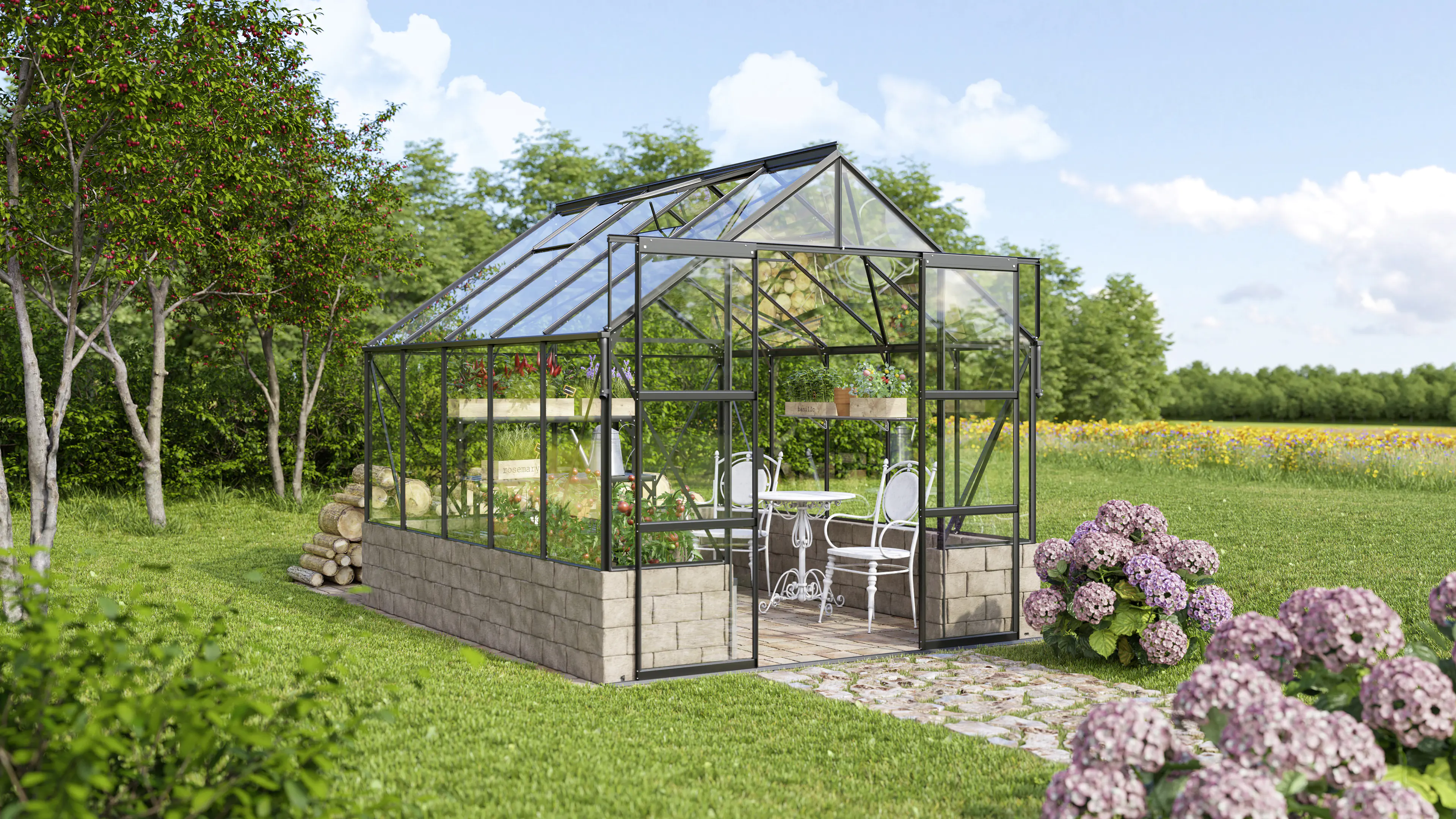 Vitavia Gewächshaus Cassandra 8300 257 x 324 cm 3 mm Sicherheitsglas