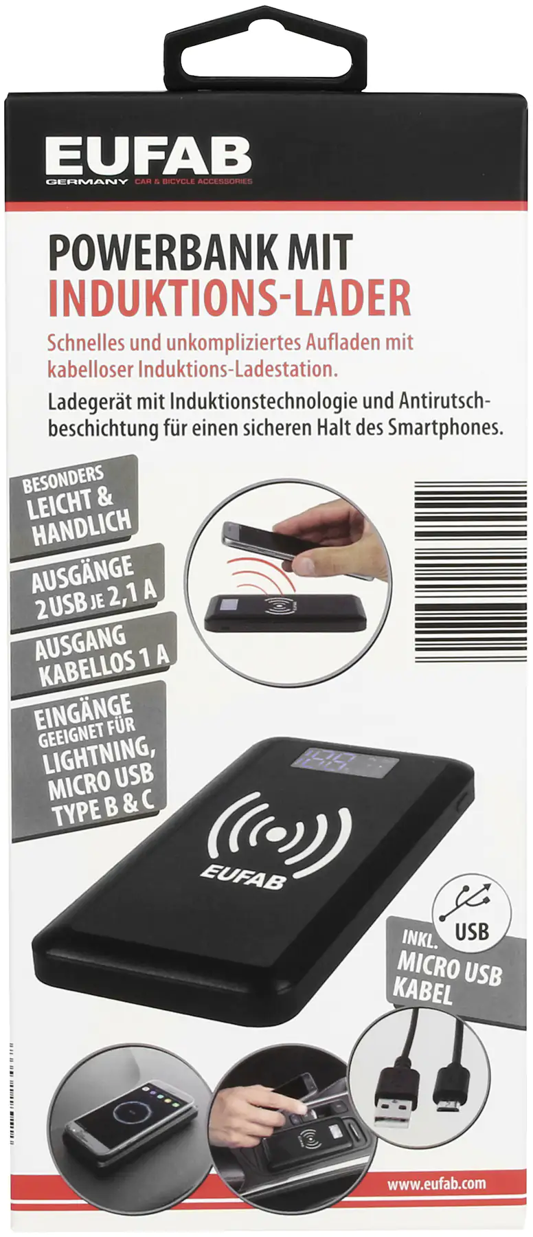 4017681164668_2480974 EUFAB QI-Induktionslader mit Powerbank