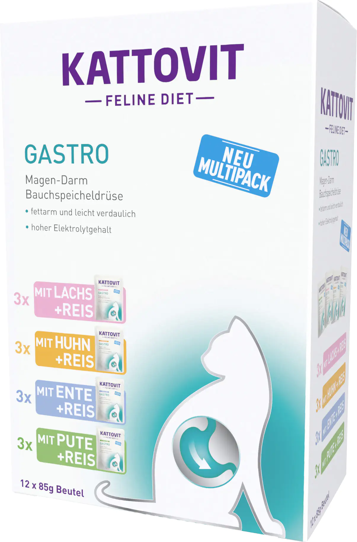 Kattovit Katzennassfutter Diet gastro MP 12x85 g