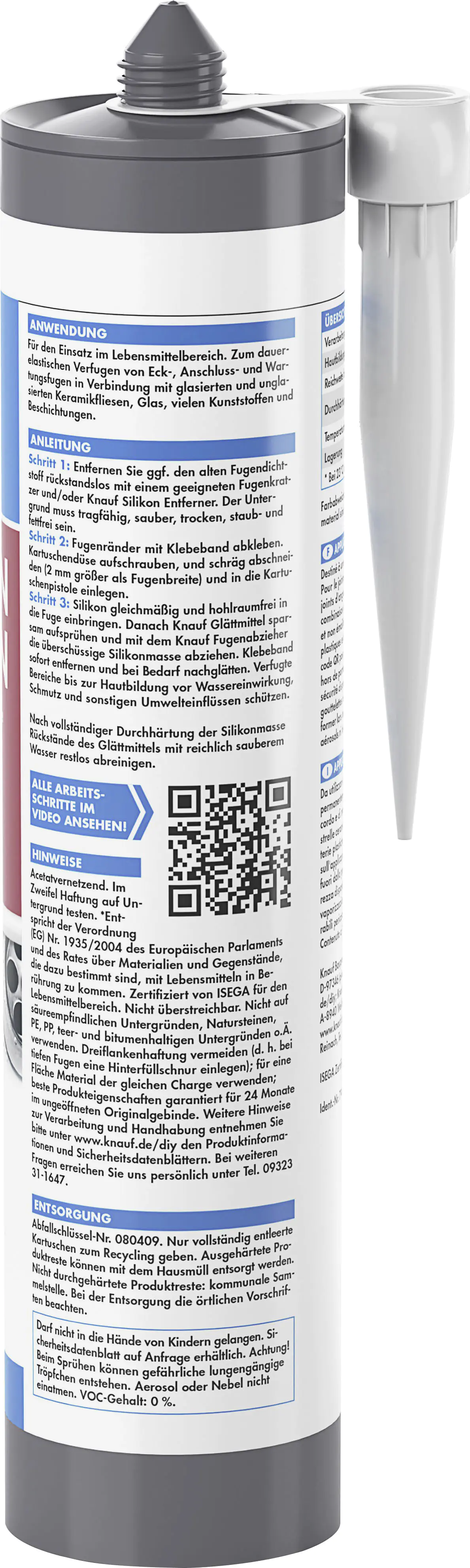 Knauf Küchen Silikon transparent 300 ml Knauf Küchen Silikon transparent 300 ml