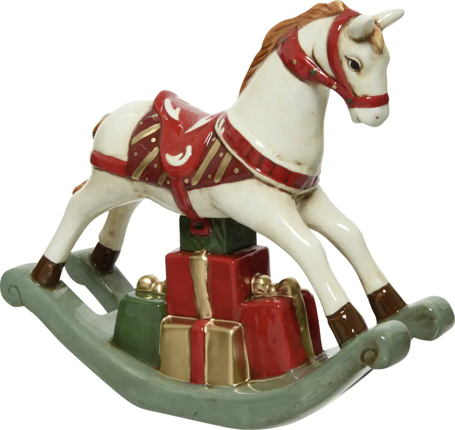 Kaemingk Dekofigur Schaukelpferd Dolomit 20,5 x 6 x 19 cm