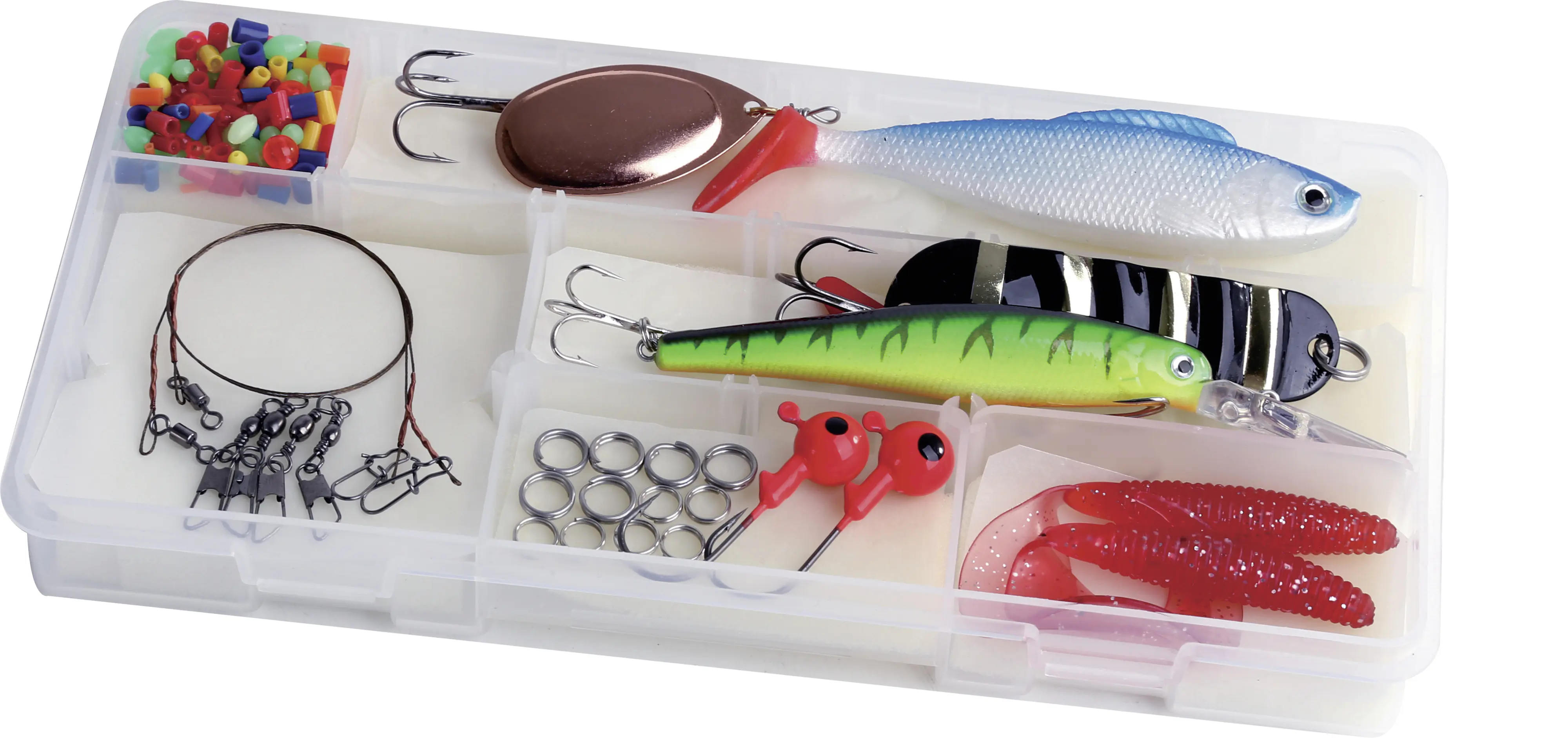 Paladin Angelbox Spinköder für Hecht und Zander 50-teilig