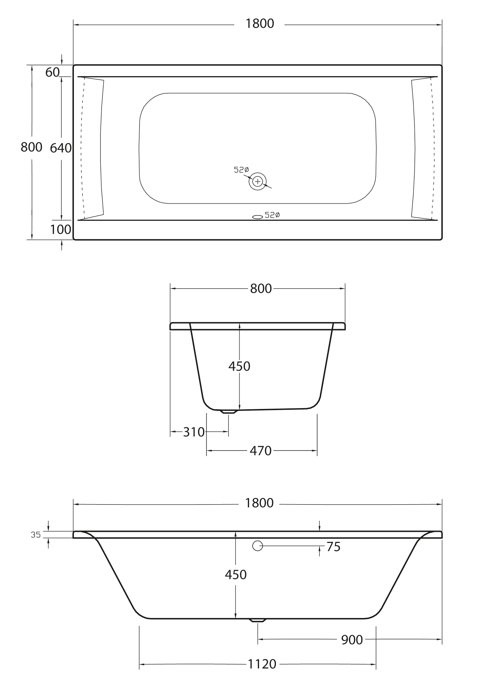 4005489136550_2619440 Ottofond Whirlpool-Badewannen-Komplettset Rosa 180 cm mit Armatur S2000