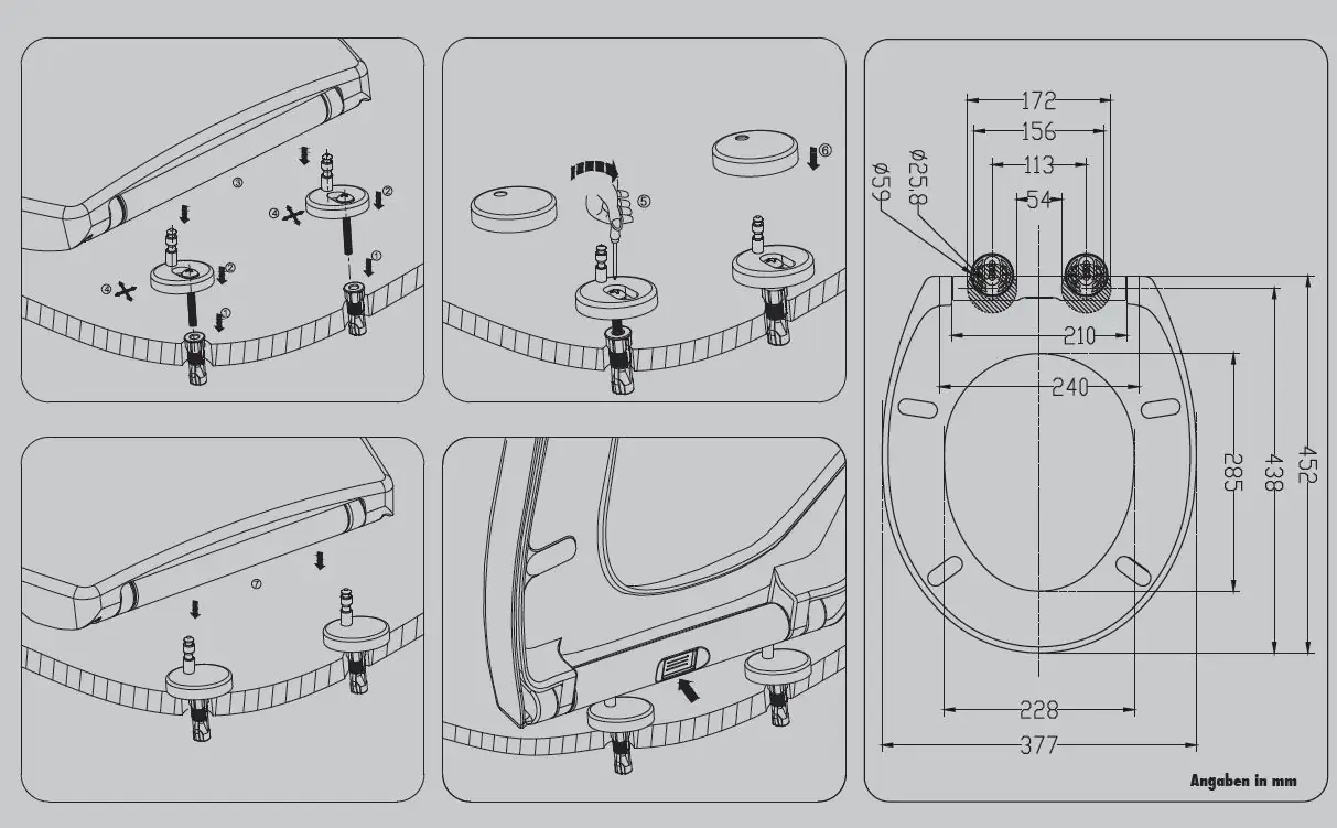 Primaster WC-Sitz Atlanta abnehmbar, mit Absenkautomatik Primaster WC-Sitz Atlanta abnehmbar, mit Absenkautomatik