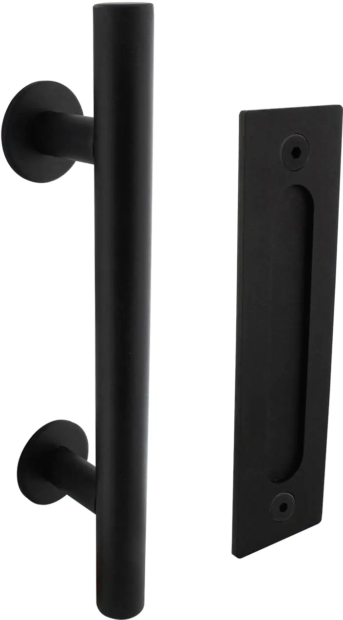 Türgriff T-Modell 305 mm, Ø 25 mm, mit Griffmuschel 220 x 60 mm