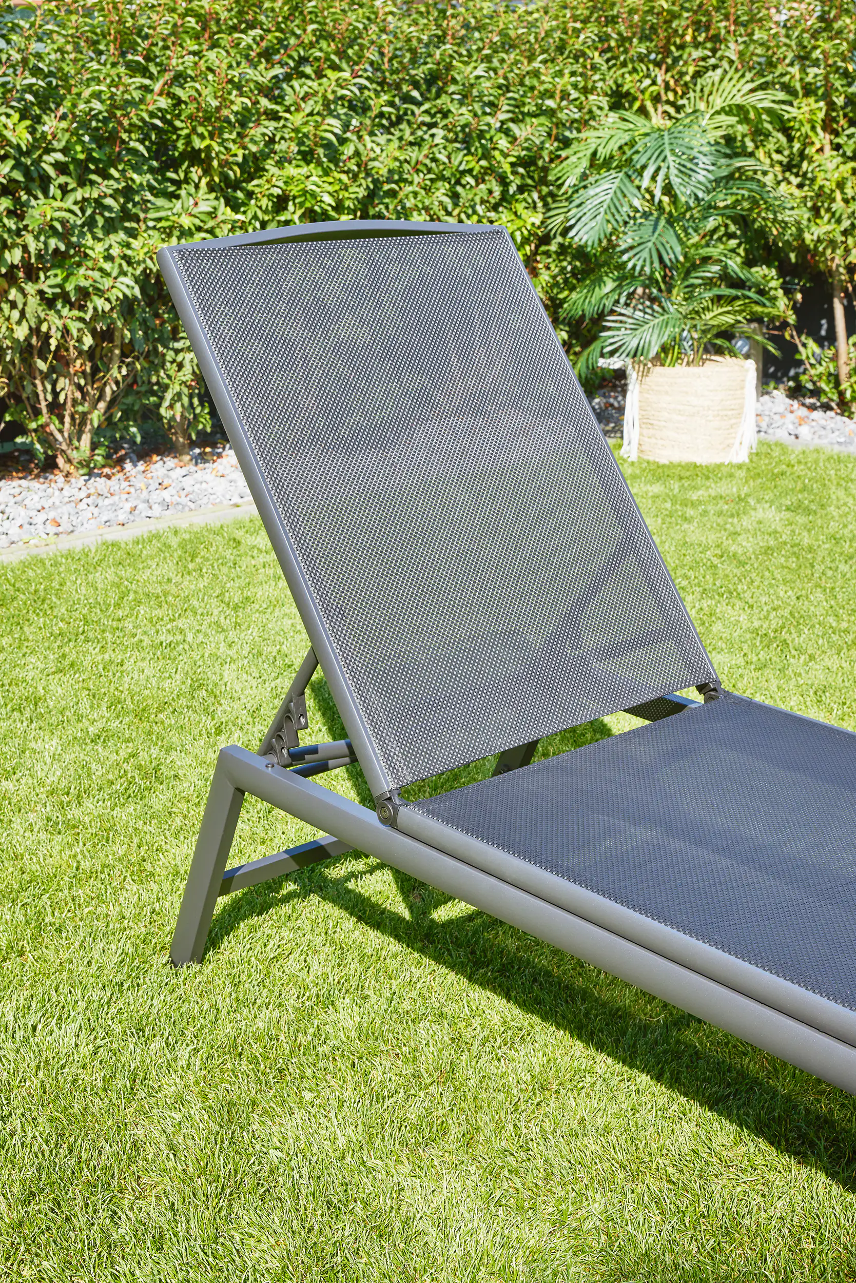 4333692694896_07 TrendLine Alu Sonnenliege Comfort Textilen Bespannung, schwarz