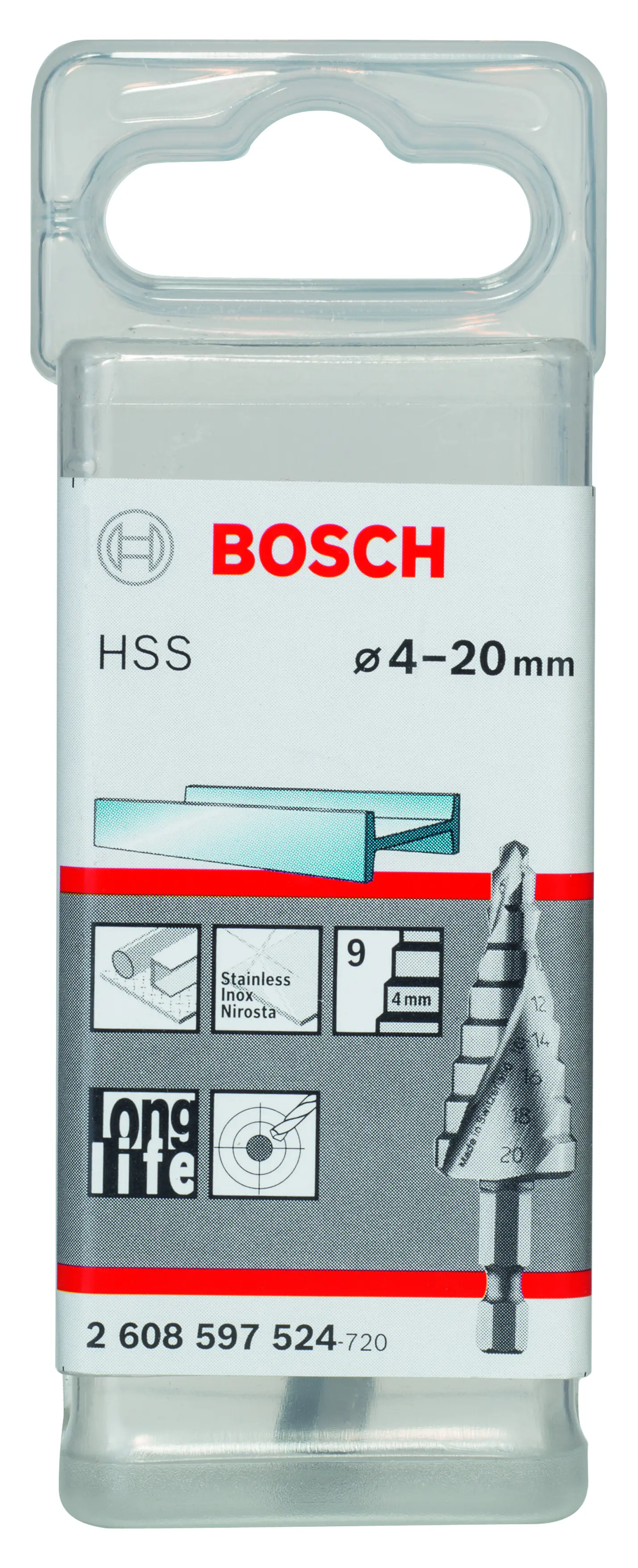 Bosch HSS-Stufenbohrer mit Sechskantschaft
