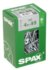 4003530190674 Spax Universalschrauben 4.5 x 45 mm TX 20 - 100 Stk.