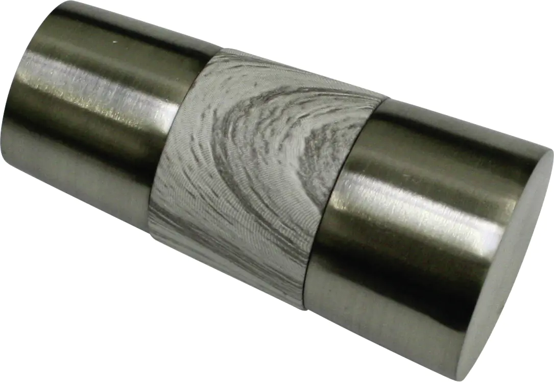 Gardinia Endstück für Gardinenstange Konus für Ø 16-19 mm Edelstahloptik-Holzoptik-Grau