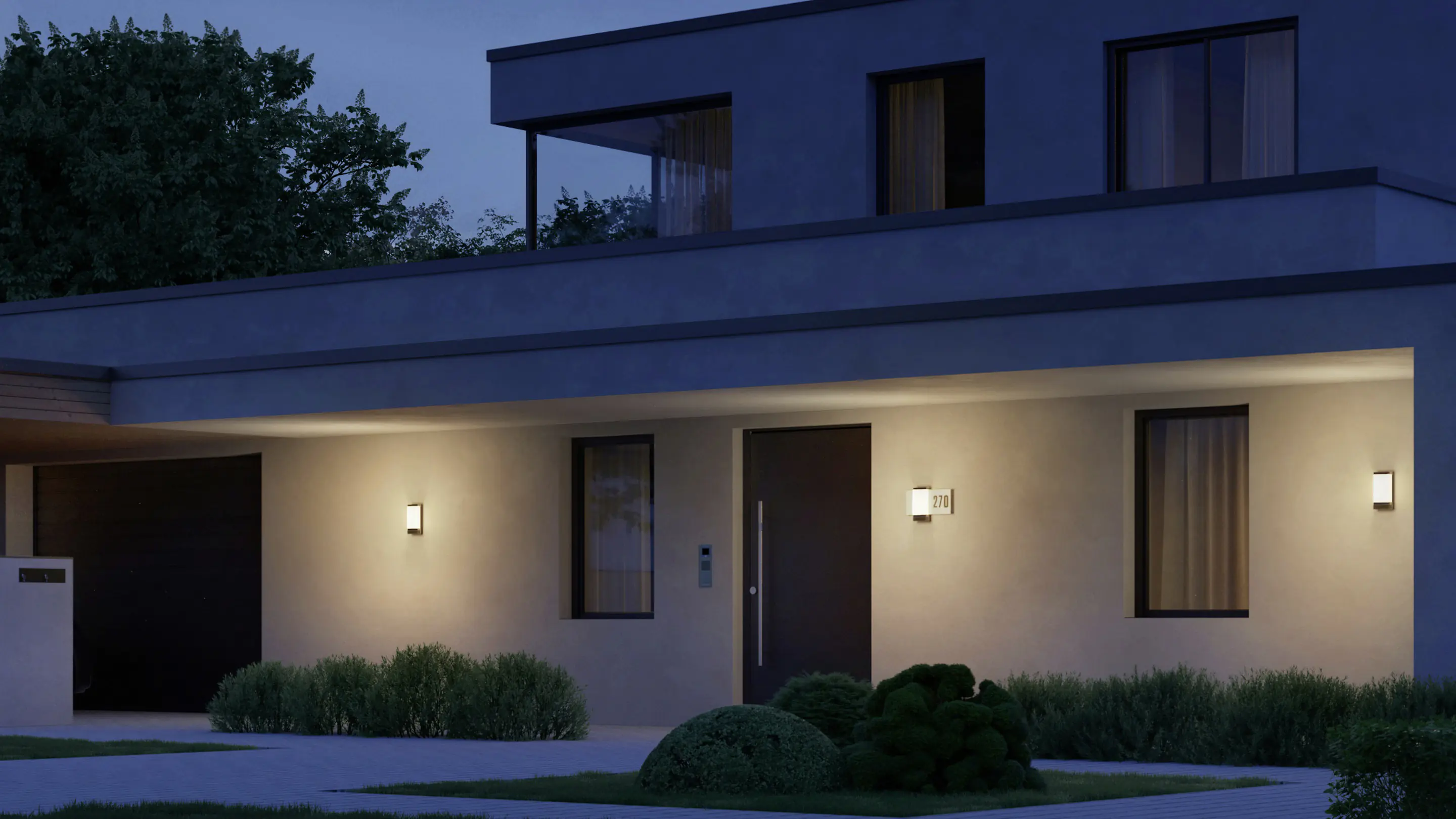 Steinel LED Außenleuchte L 270 DIGI SC 7,8W, anthrazit, Alu