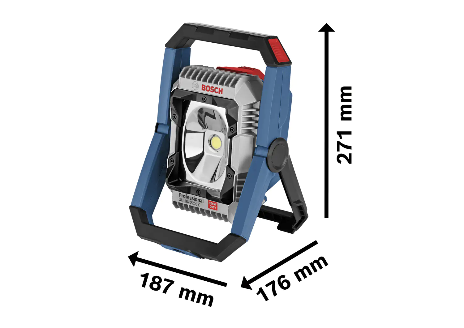 Bosch Professional Akku-Bauleuchte GLI 18V-2200 C Solo im Karton