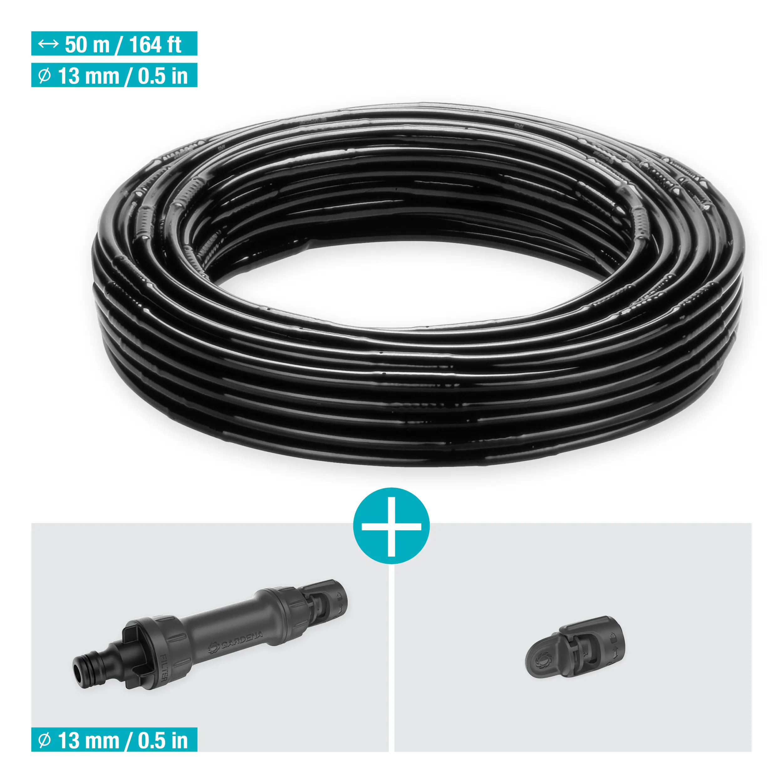 Gardena Tropfbewässerung Set Hecke/Sträucher 50 m