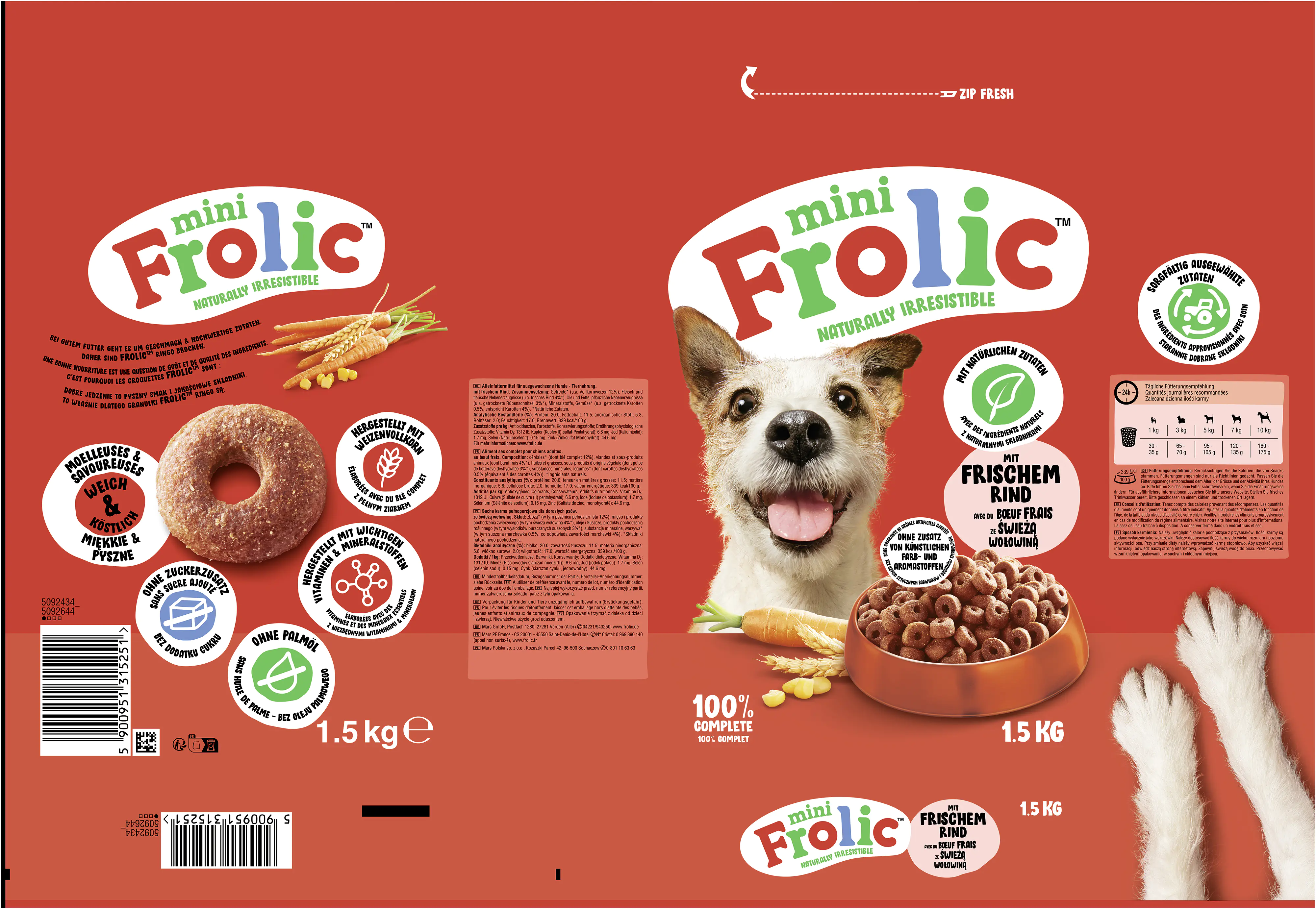 Frolic Trockenfutter Mini Rind 1,5 kg Frolic Trockenfutter Mini Rind 1,5 kg